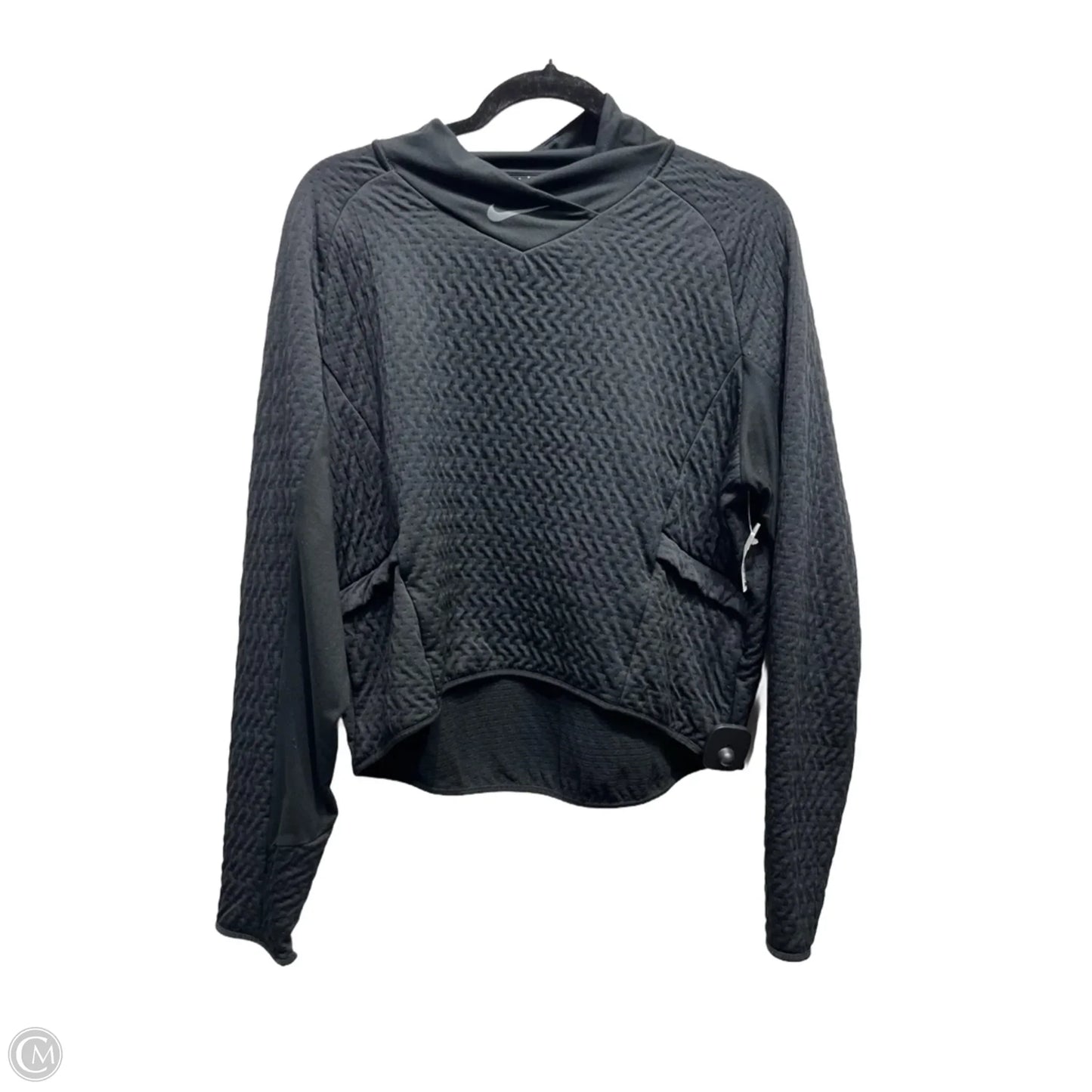 Athletic Top Long Sleeve Crewneck By Nike Apparel In Black, Size: M