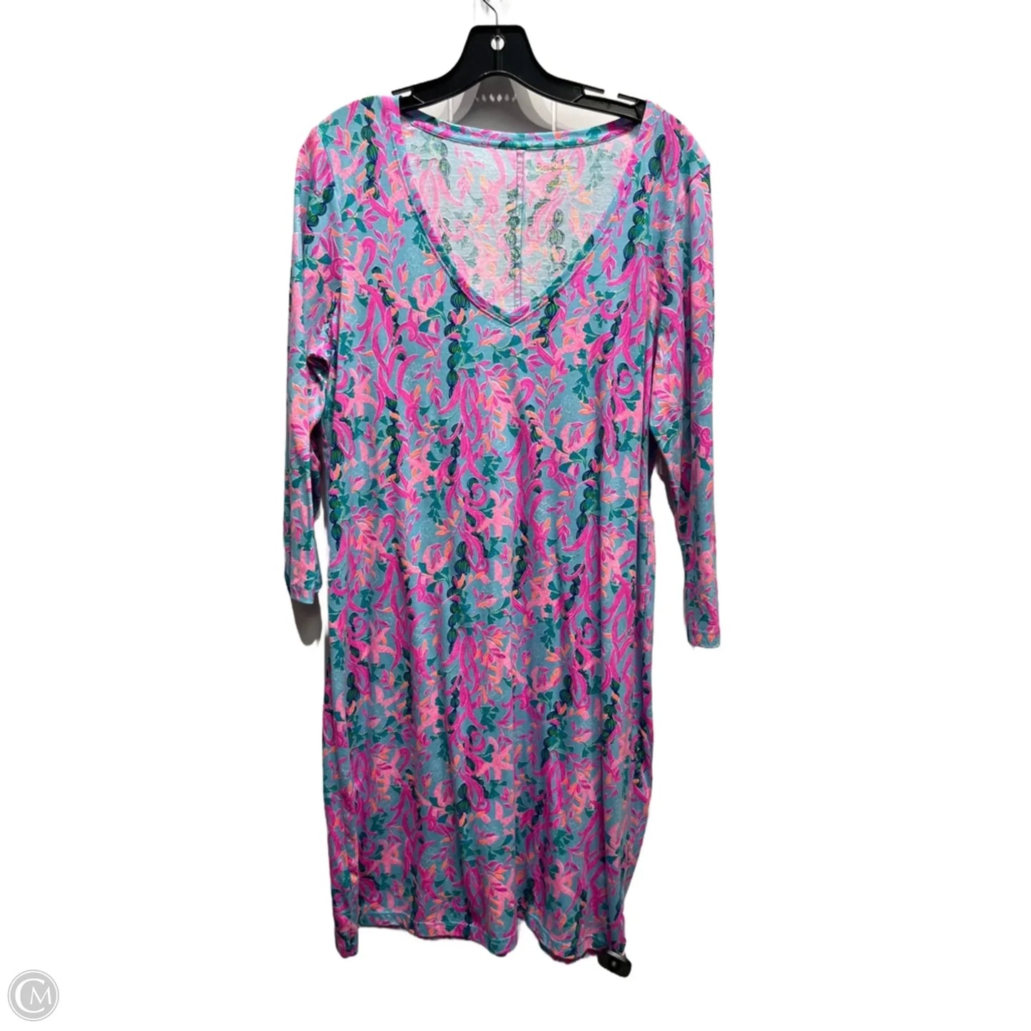 Dress Designer By Lilly Pulitzer In Blue & Pink, Size: Xl