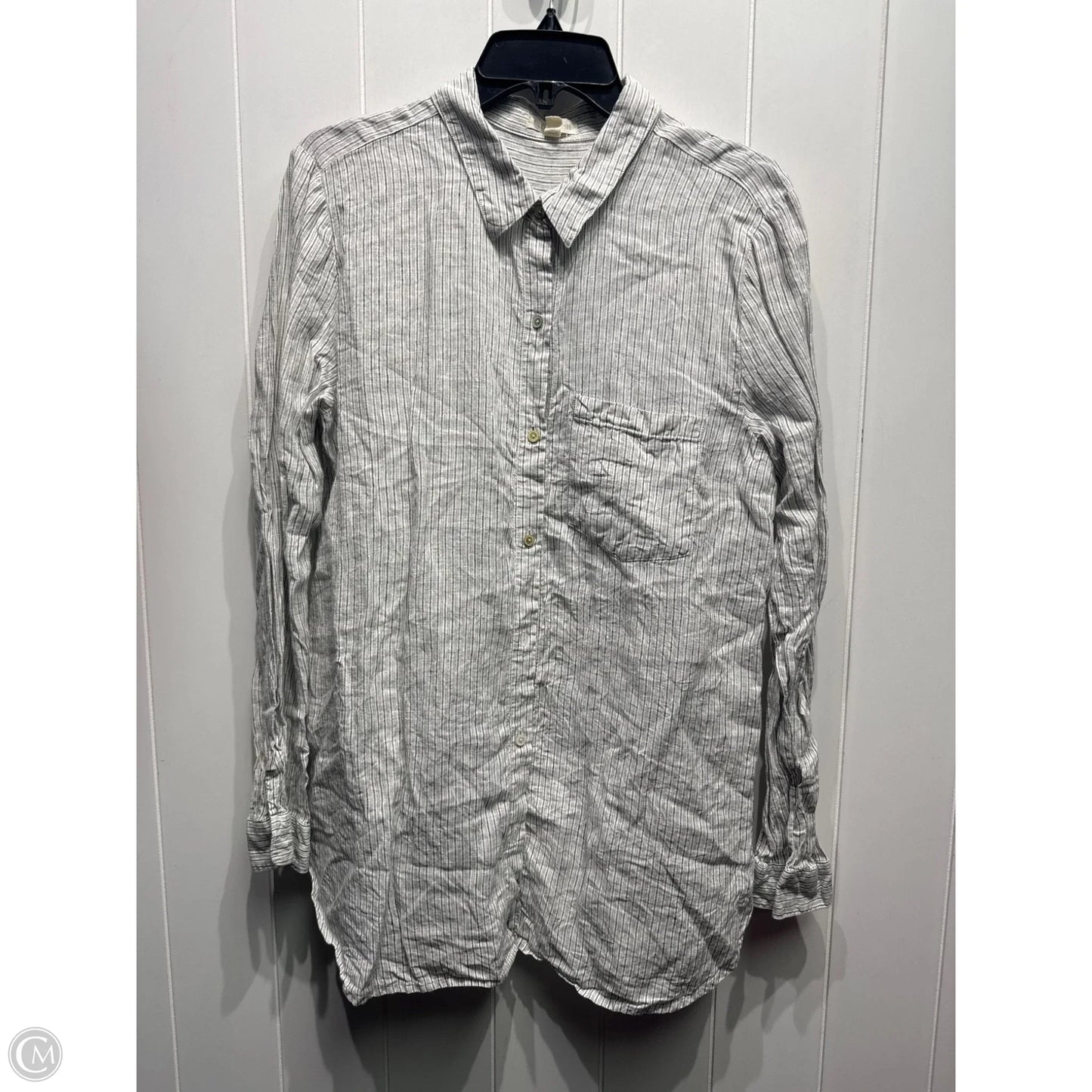 Top Long Sleeve By Eileen Fisher In Grey, Size: M