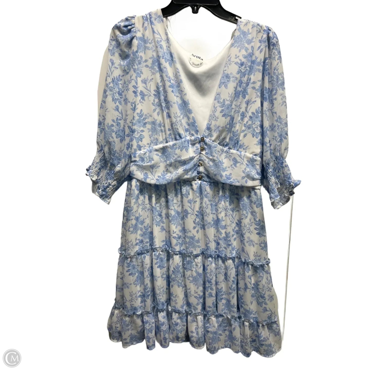 Dress Party Short By Arula In Blue & White, Size: L