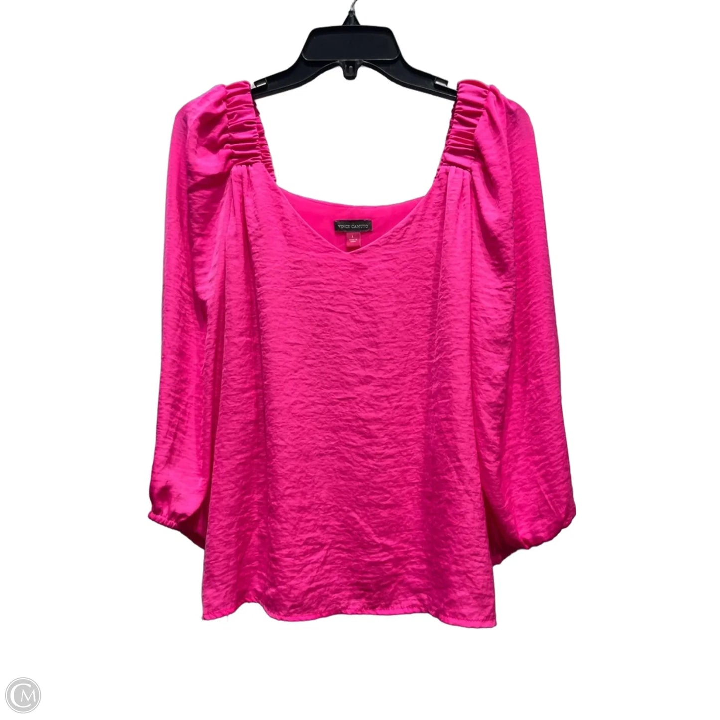Top 3/4 Sleeve By Vince Camuto In Pink, Size: L
