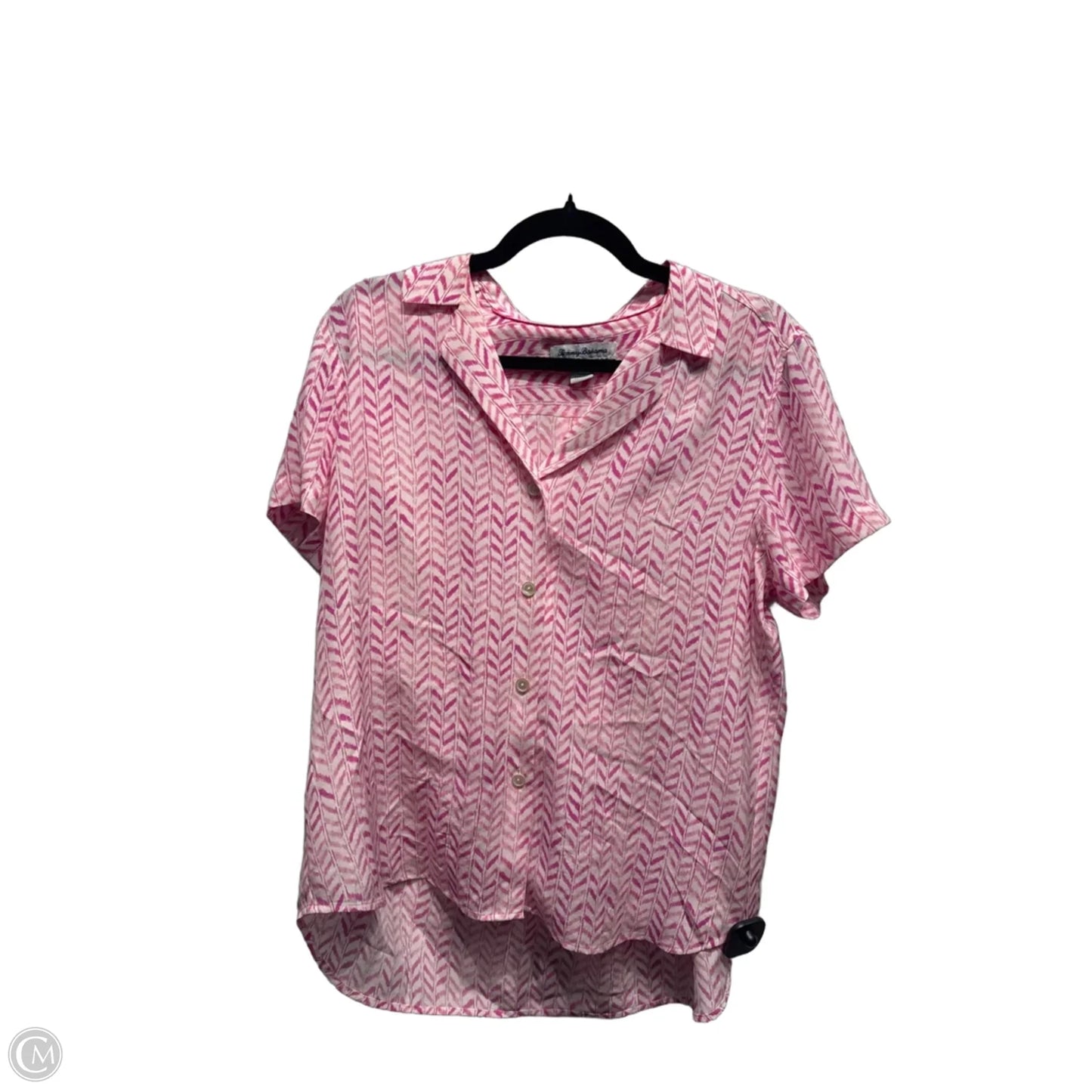 Top Short Sleeve By Tommy Bahama In Plaid Pattern, Size: S