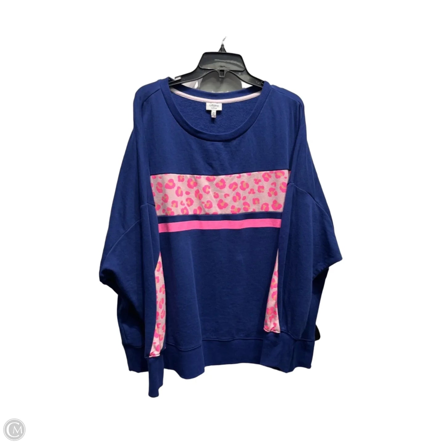 Sweatshirt Crewneck By Crown And Ivy In Navy, Size: 2x