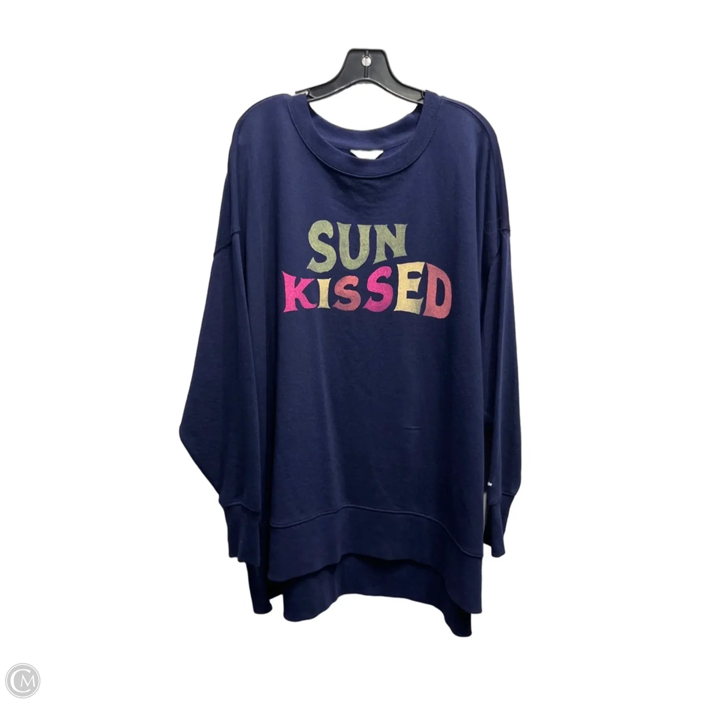 Sweatshirt Crewneck By Crown And Ivy In Navy, Size: 2x