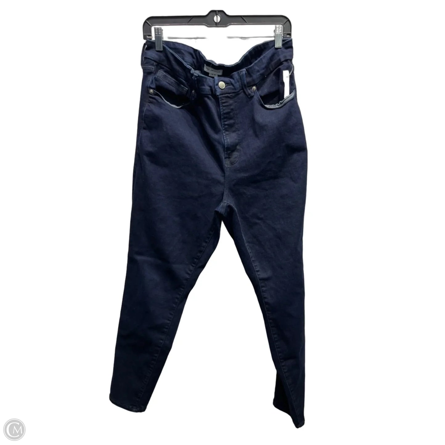 Jeans Straight By Good American In Blue Denim, Size: 14