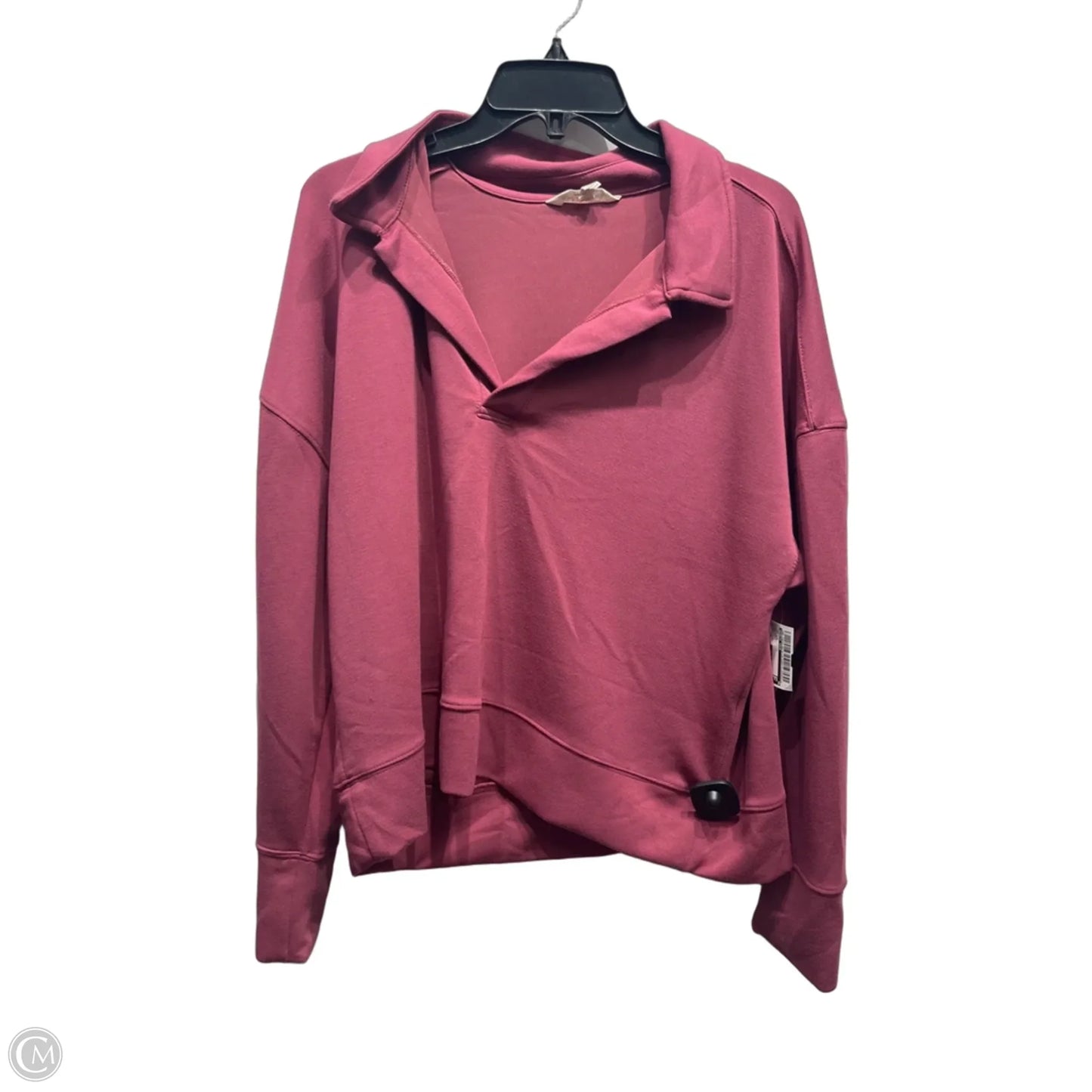 Top Long Sleeve By Earth Yoga In Maroon, Size: Xxl