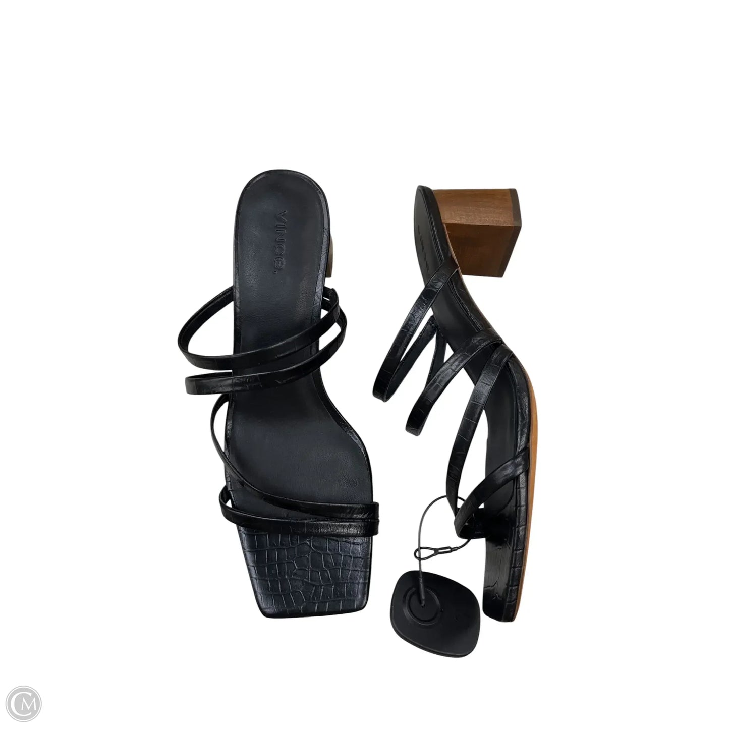 Sandals Heels Block By Vince In Black, Size: 9.5