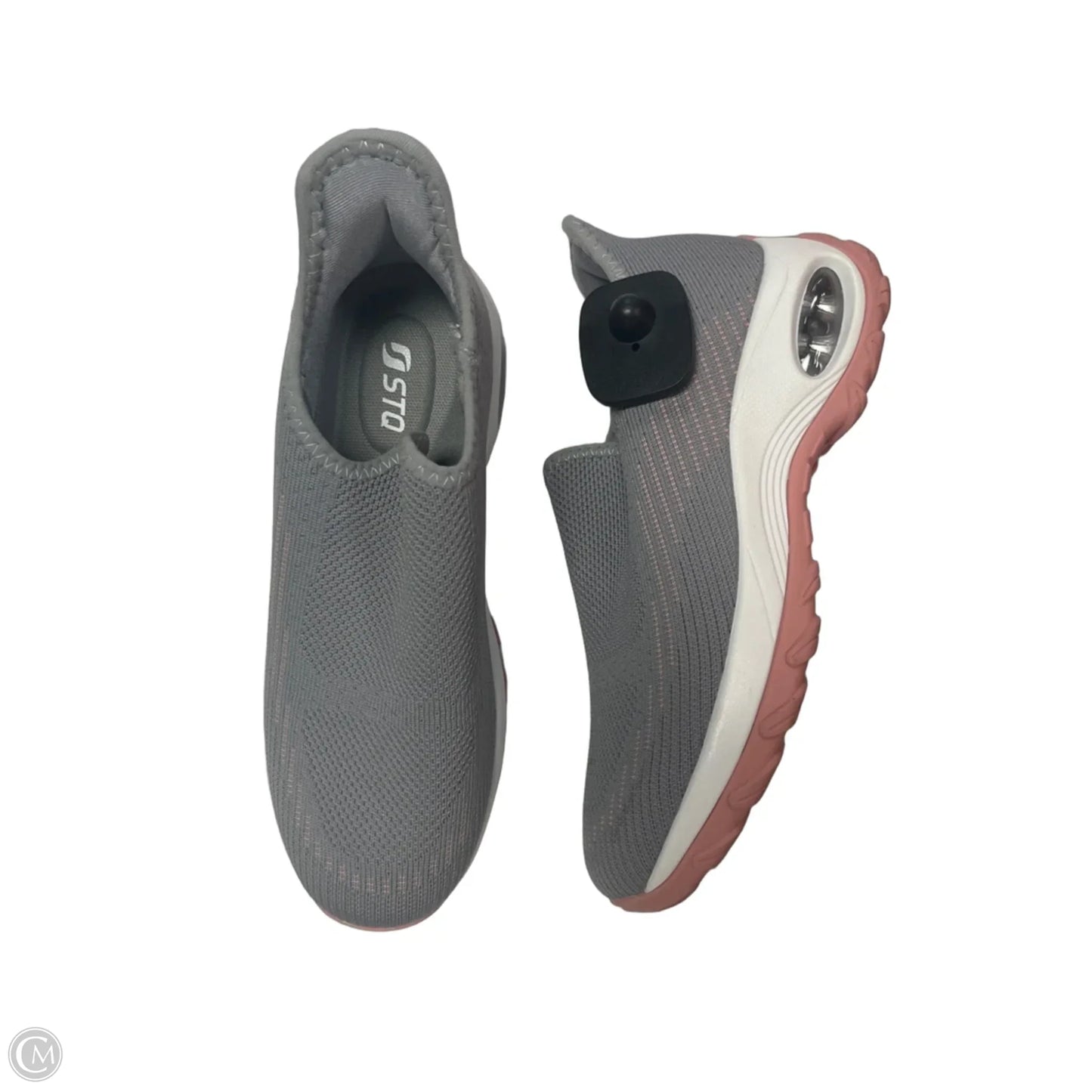 Shoes Flats By STQ In Grey & Pink, Size: 8