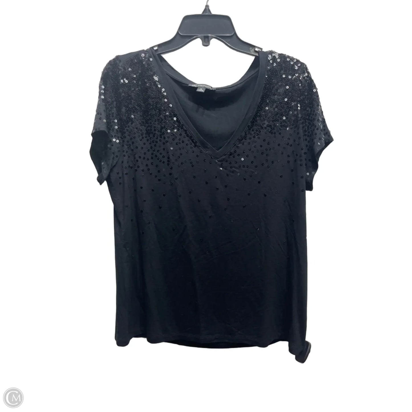 Top Short Sleeve By Inc In Black, Size: Xl