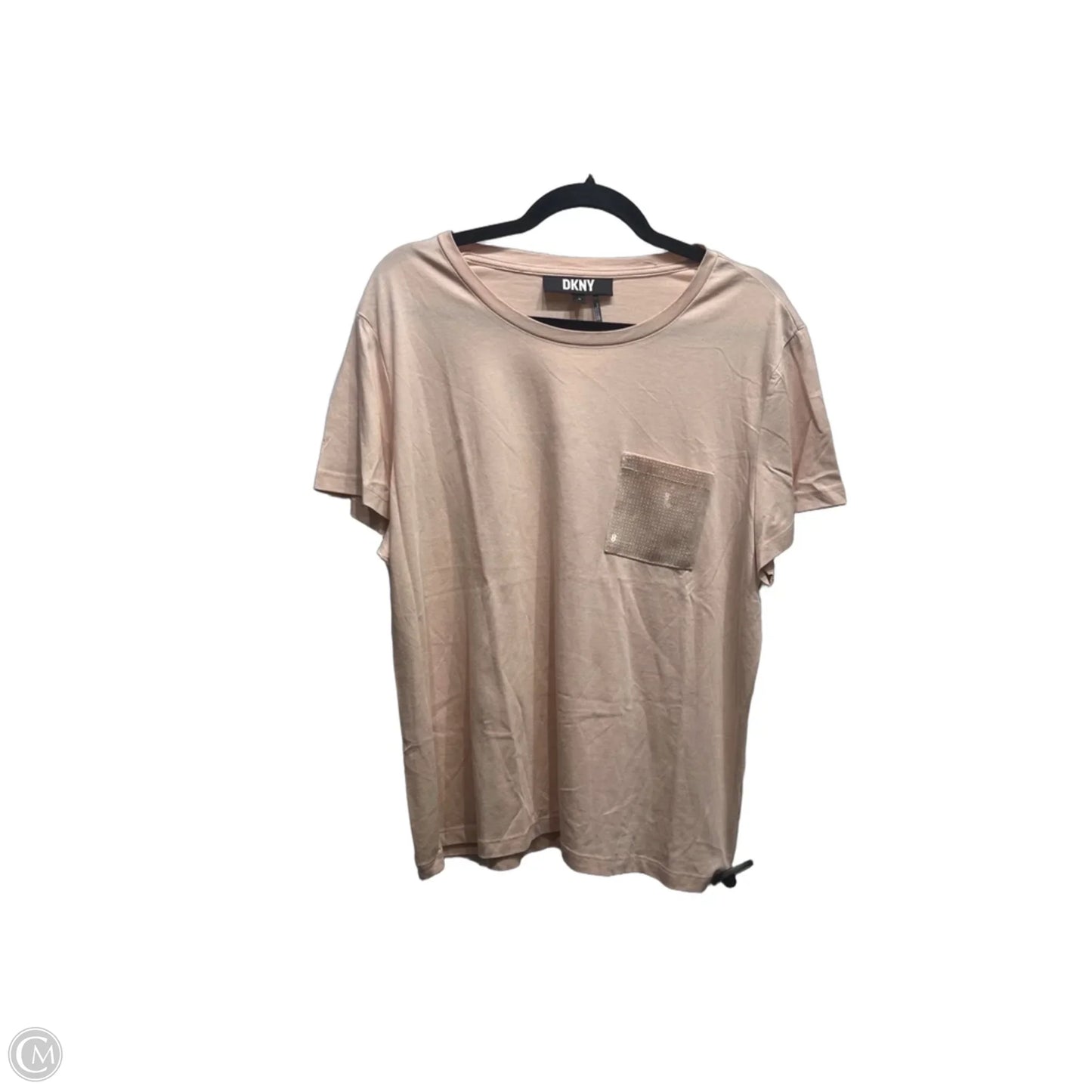 Top Short Sleeve By Dkny In Pink, Size: Xl