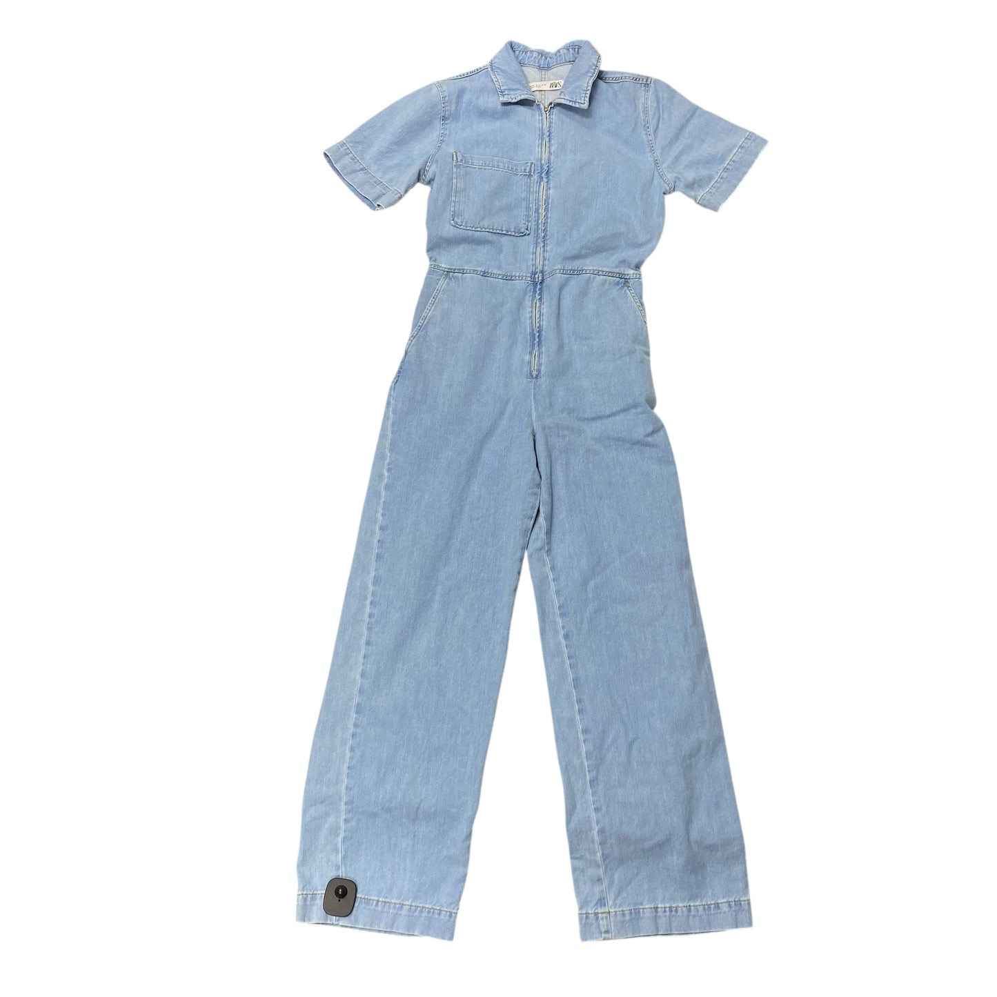 Jumpsuit By Zara In Blue Denim, Size:S