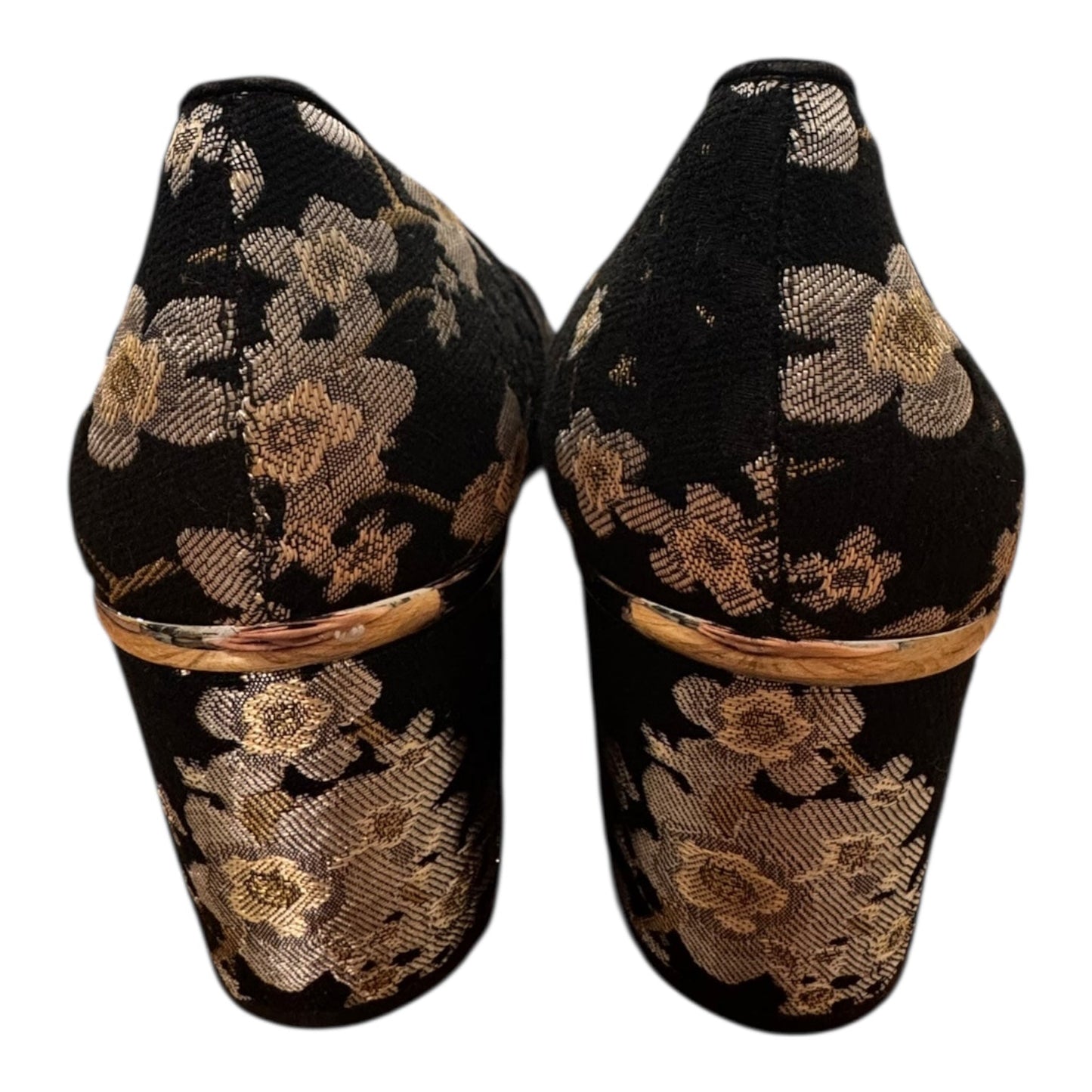 Shoes Heels Block By Nine West In Black & Silver, Size:10