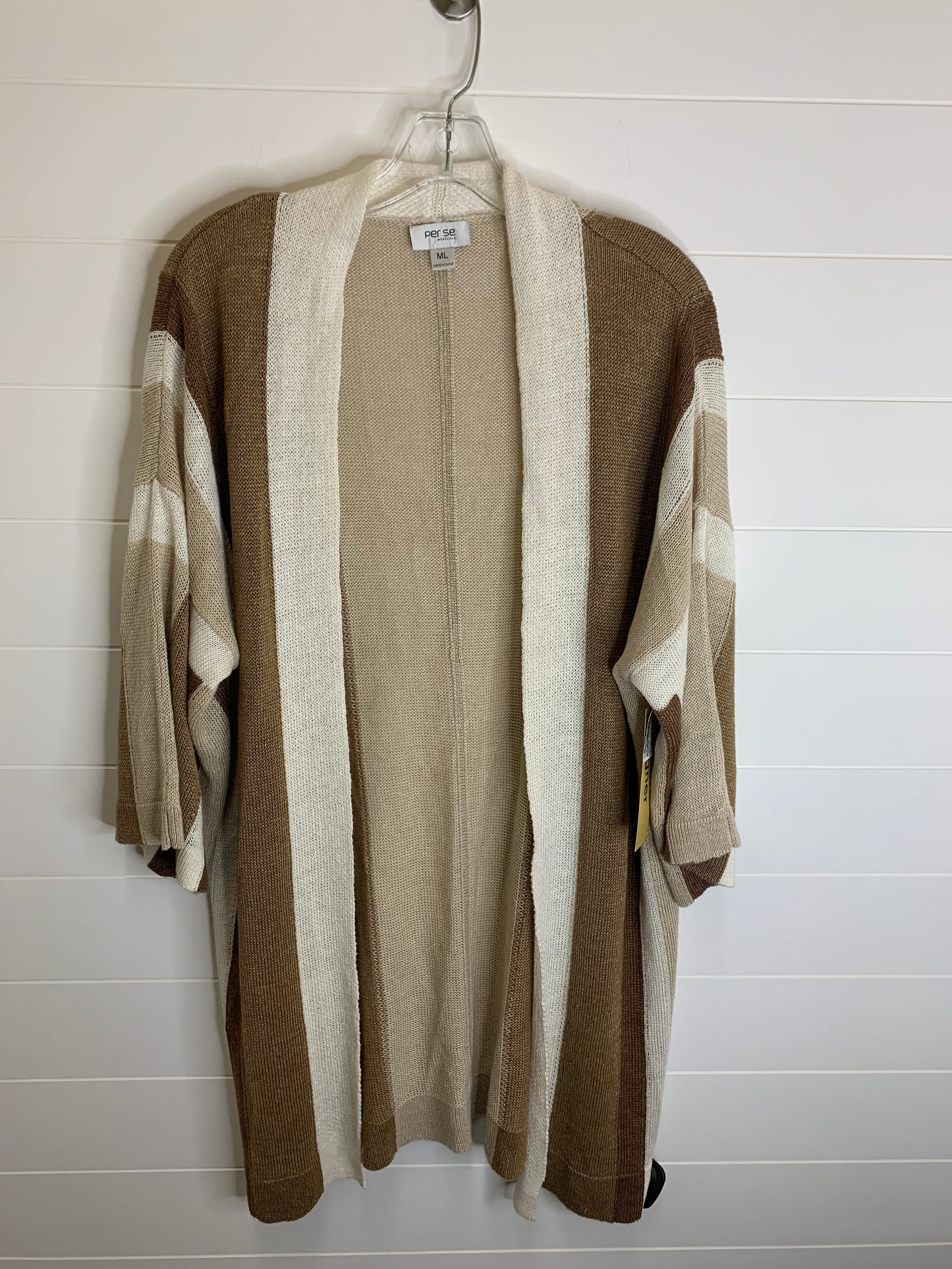 Sweater Cardigan By Per Se Size: M