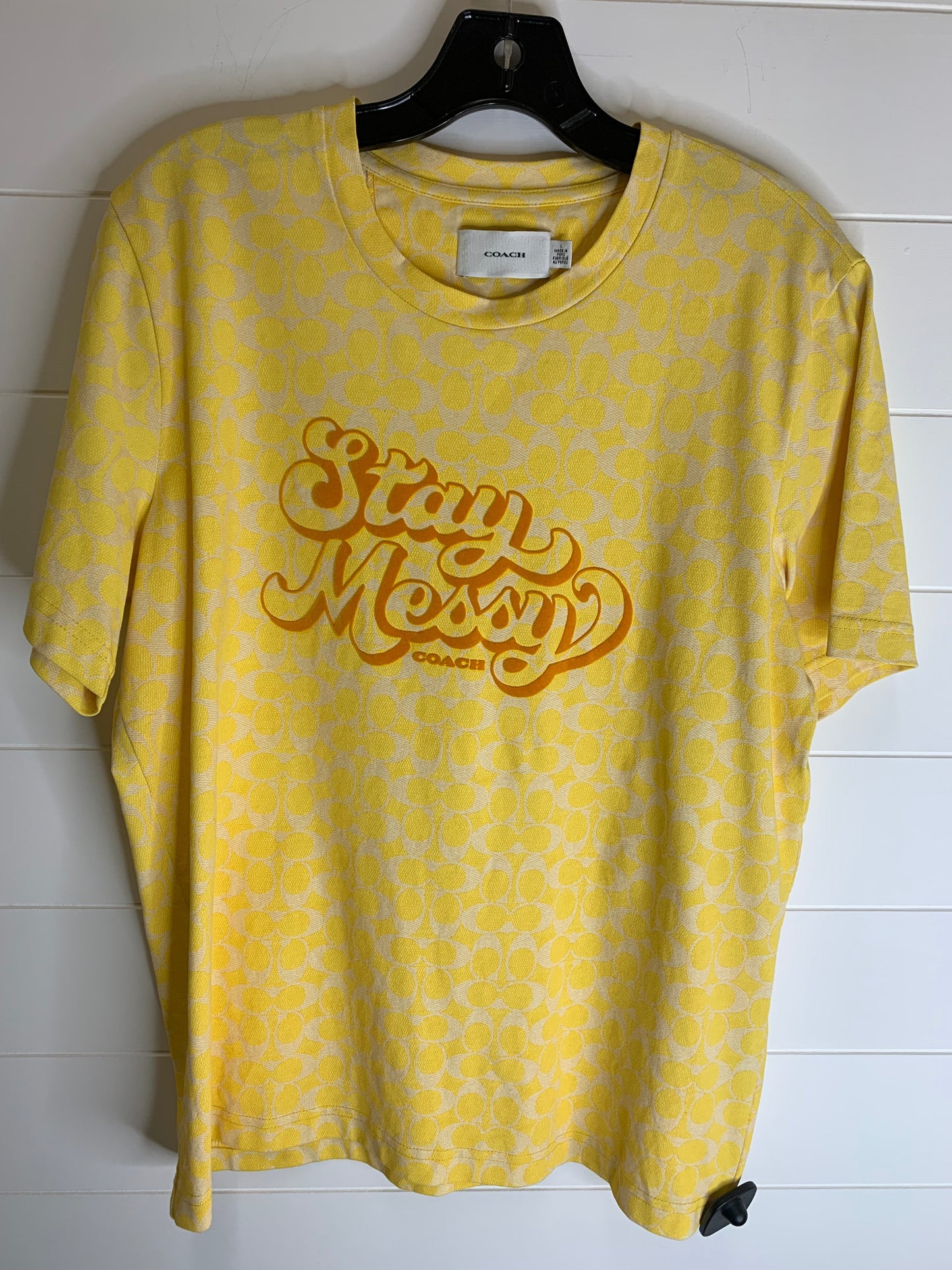 Top Short Sleeve By Coach Size: L