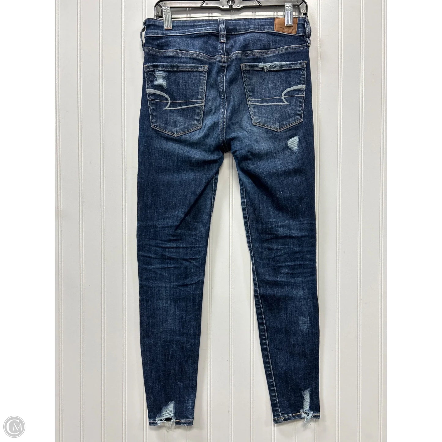 Jeans Skinny By American Eagle In Blue Denim, Size: 6