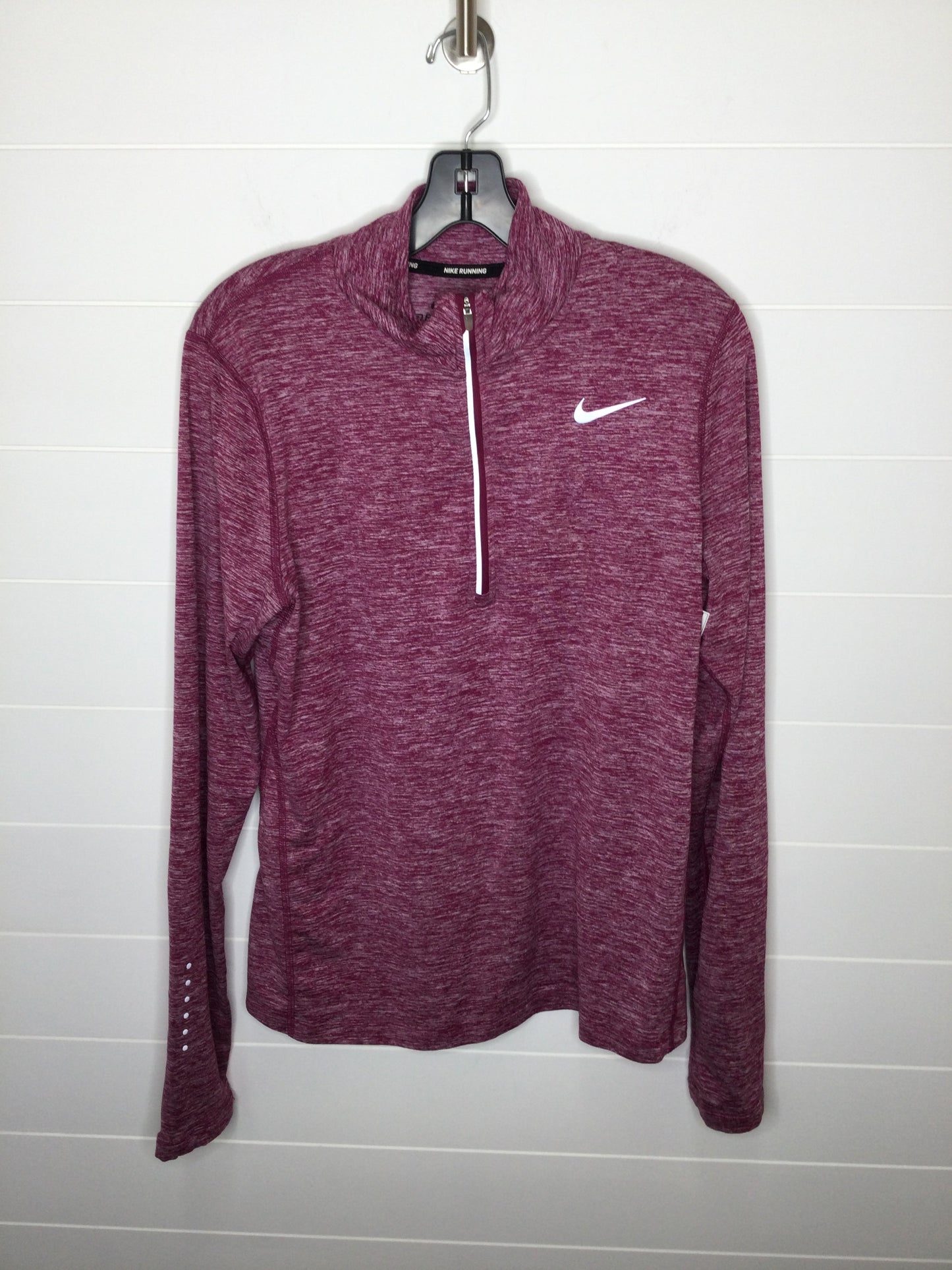 Athletic Top Long Sleeve Collar By Nike Apparel Size: M