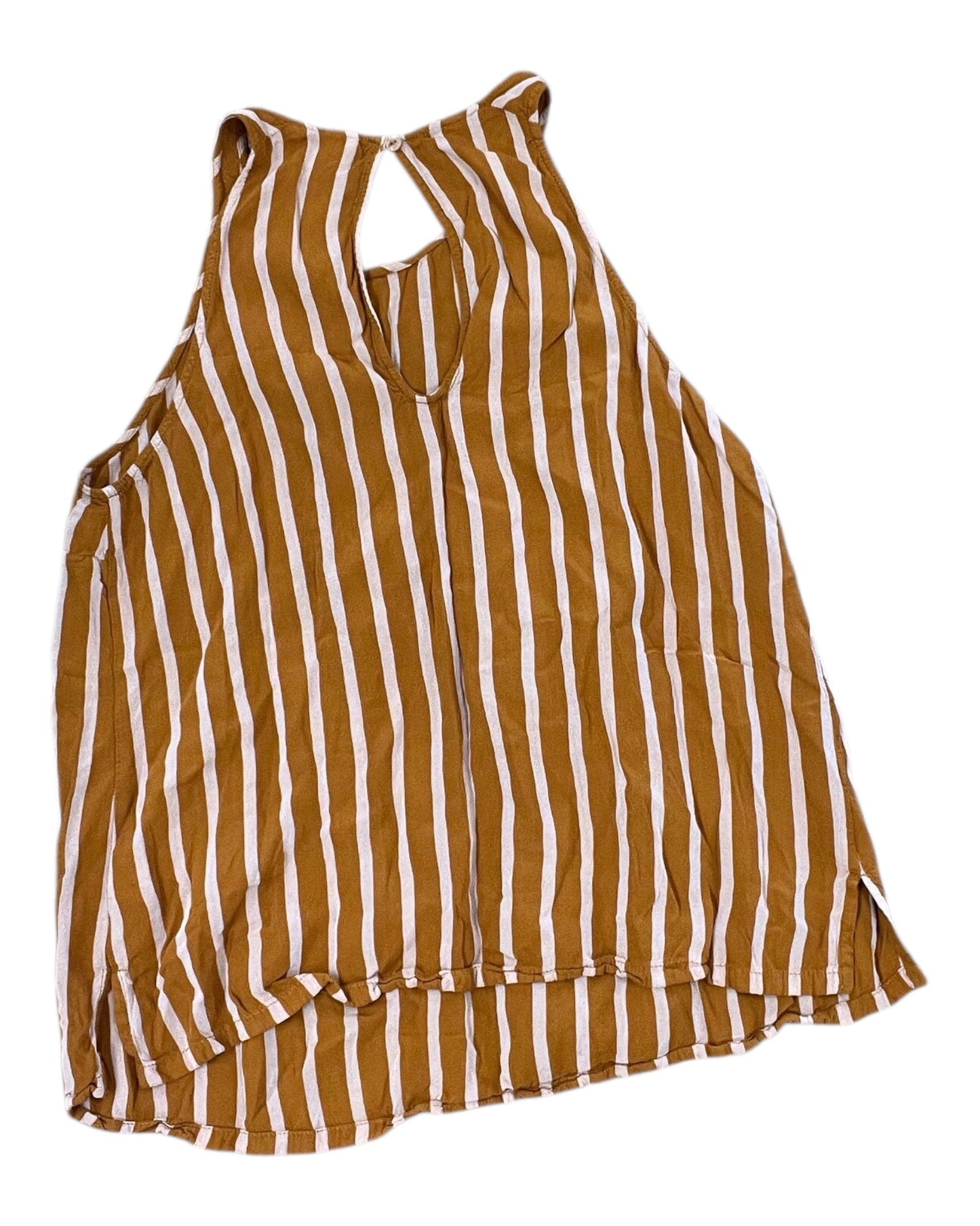 Top Sleeveless By Old Navy In White & Yellow, Size:M