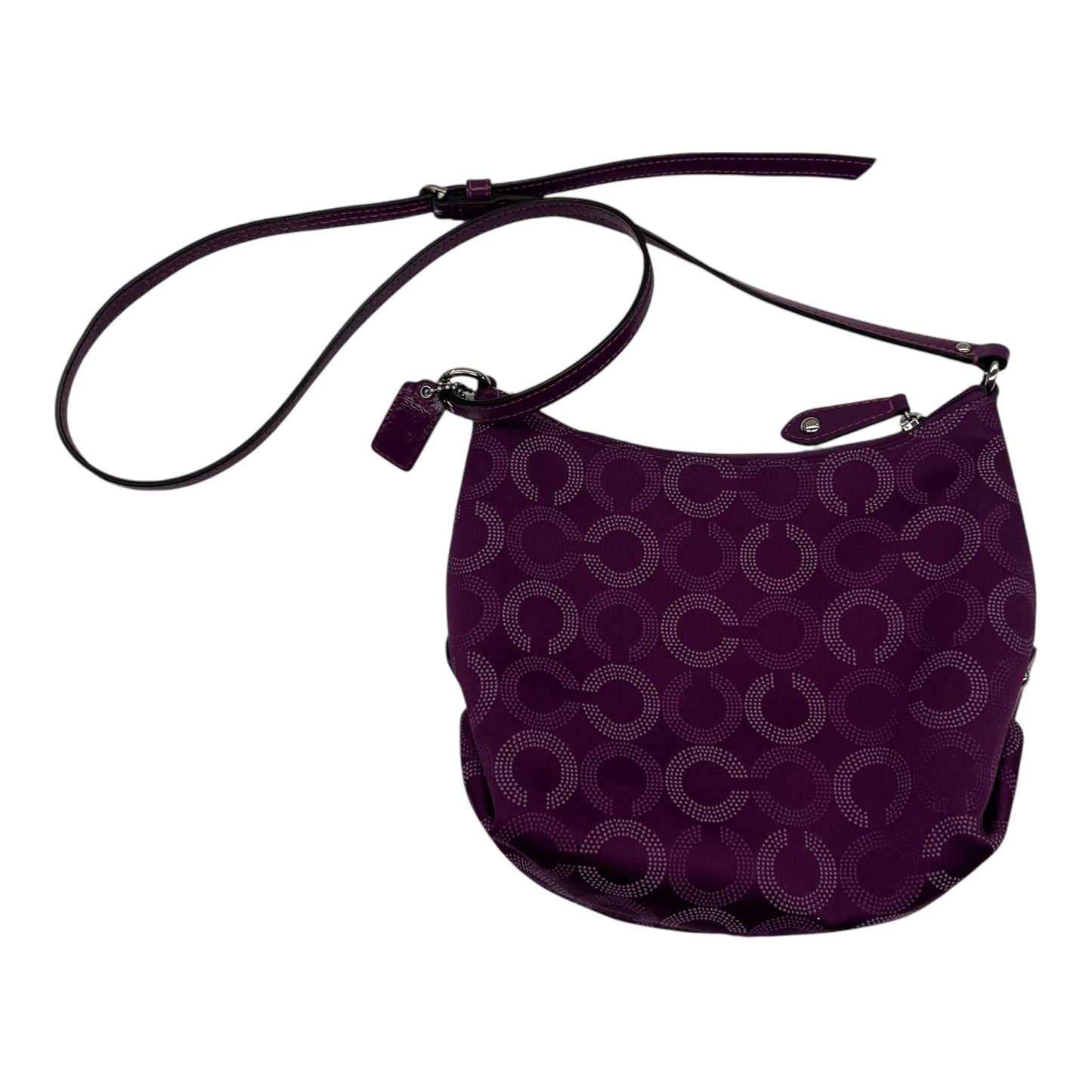 Crossbody Designer By Coach In Purple, Size:Small