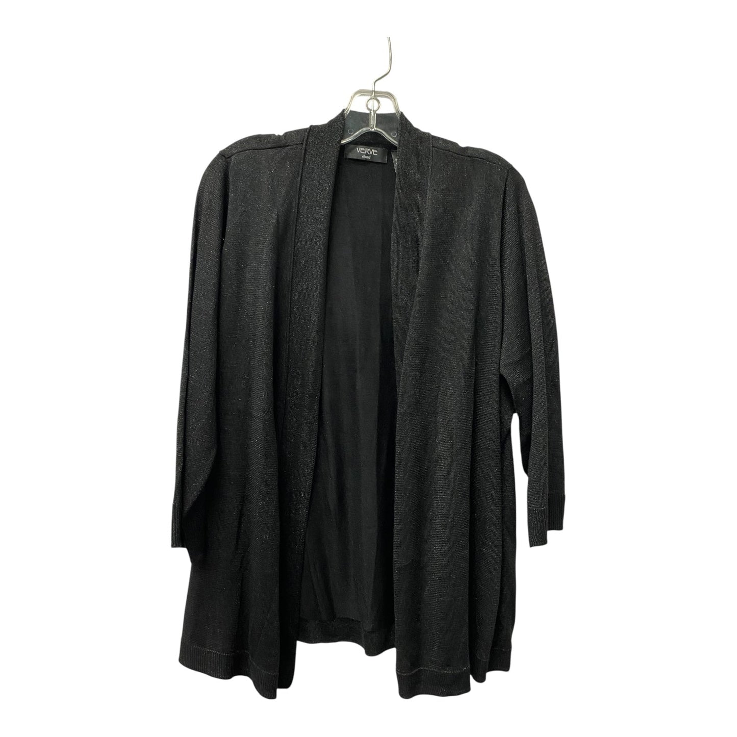 Cardigan By Verve In Black, Size:1X