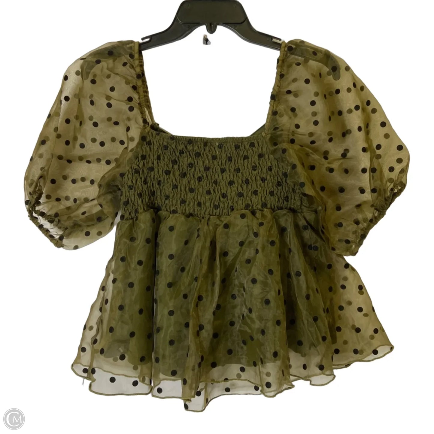 Blouse Short Sleeve By Vestique In Green, Size: S