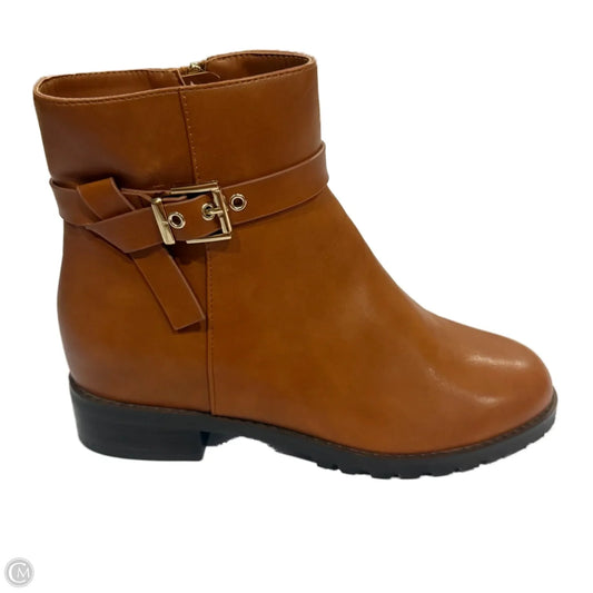 Boots Ankle Flats By Crown And Ivy In Brown, Size: 11