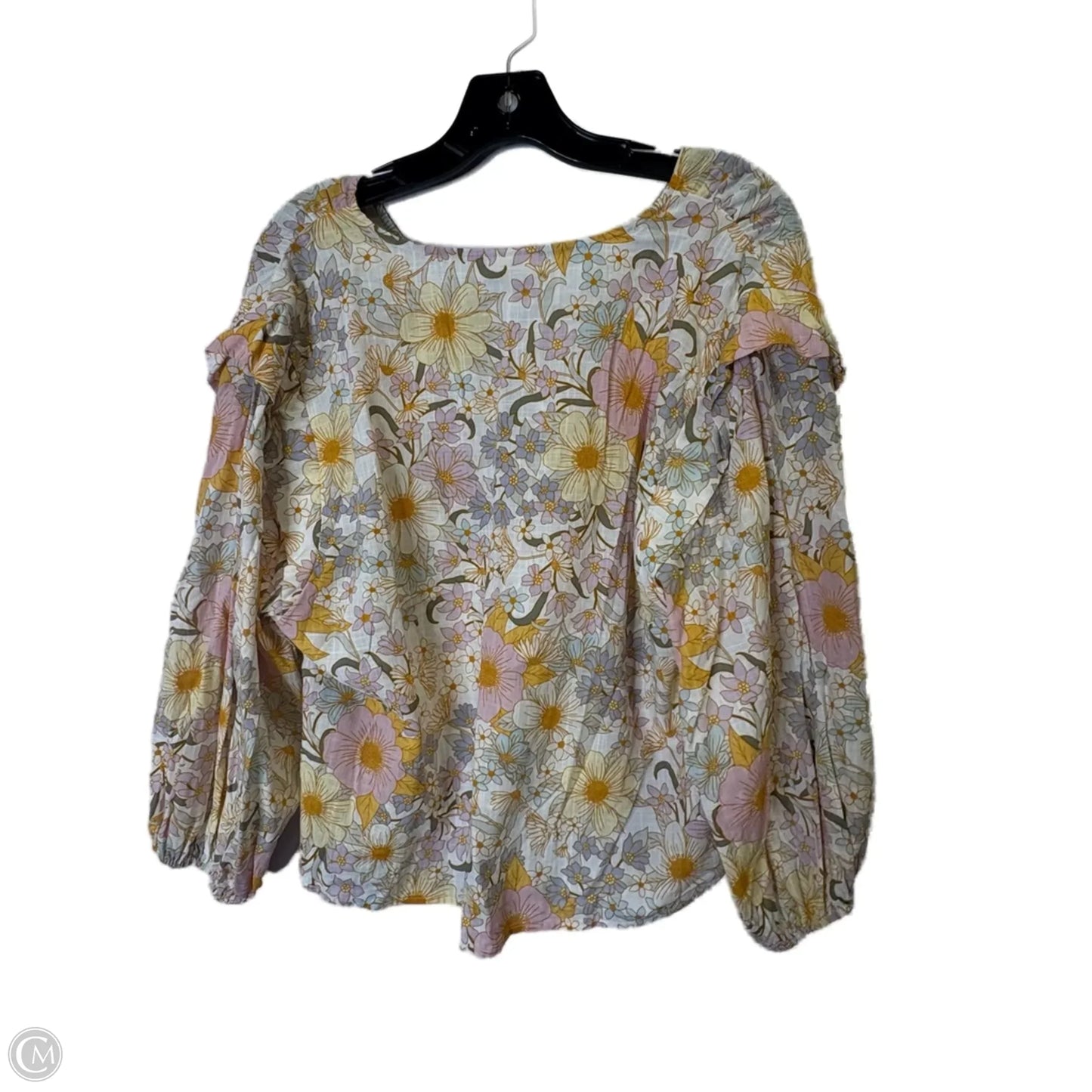 Top Long Sleeve By Ana In Floral Print, Size: M