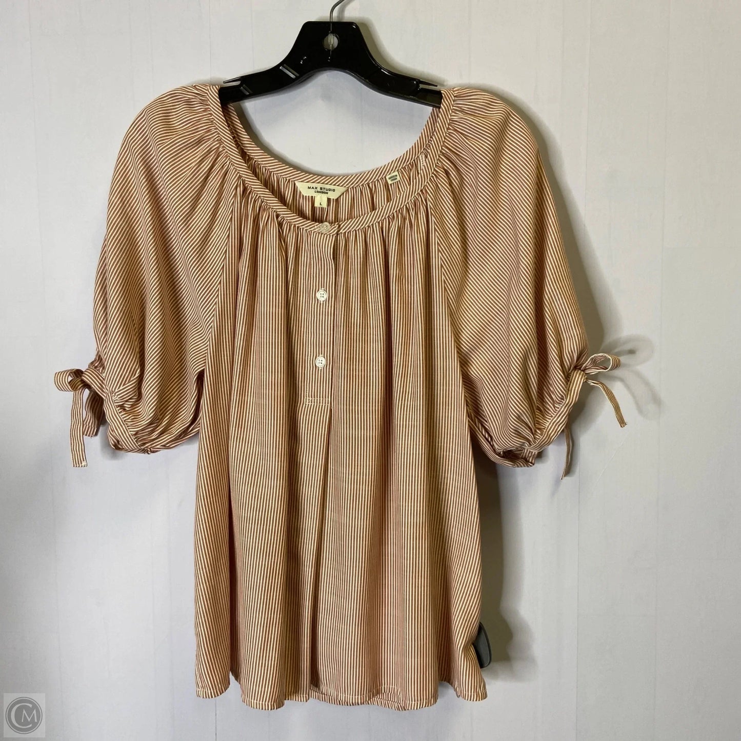 Top Short Sleeve By Max Studio In Red, Size: L