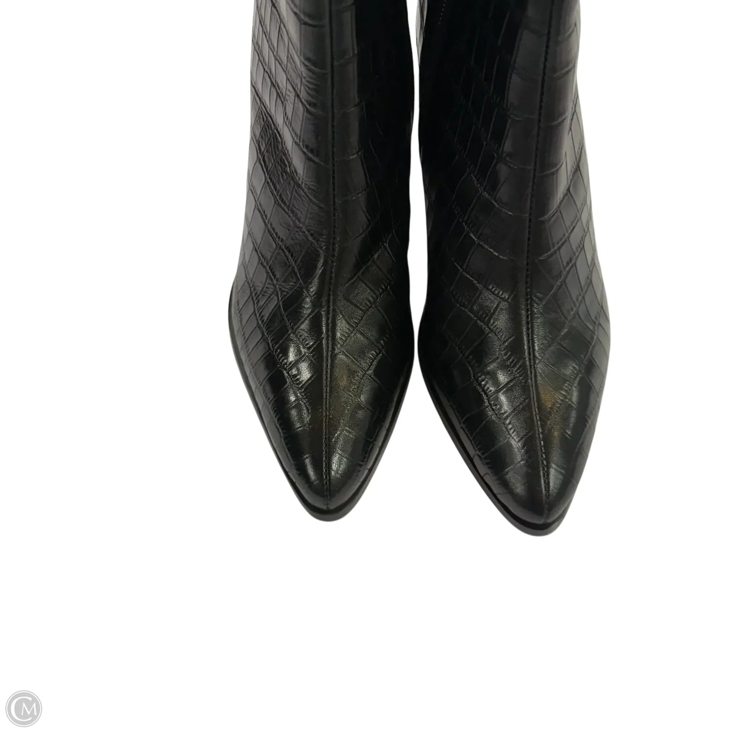Boots Knee Heels By Clothes Mentor In Black, Size: 8