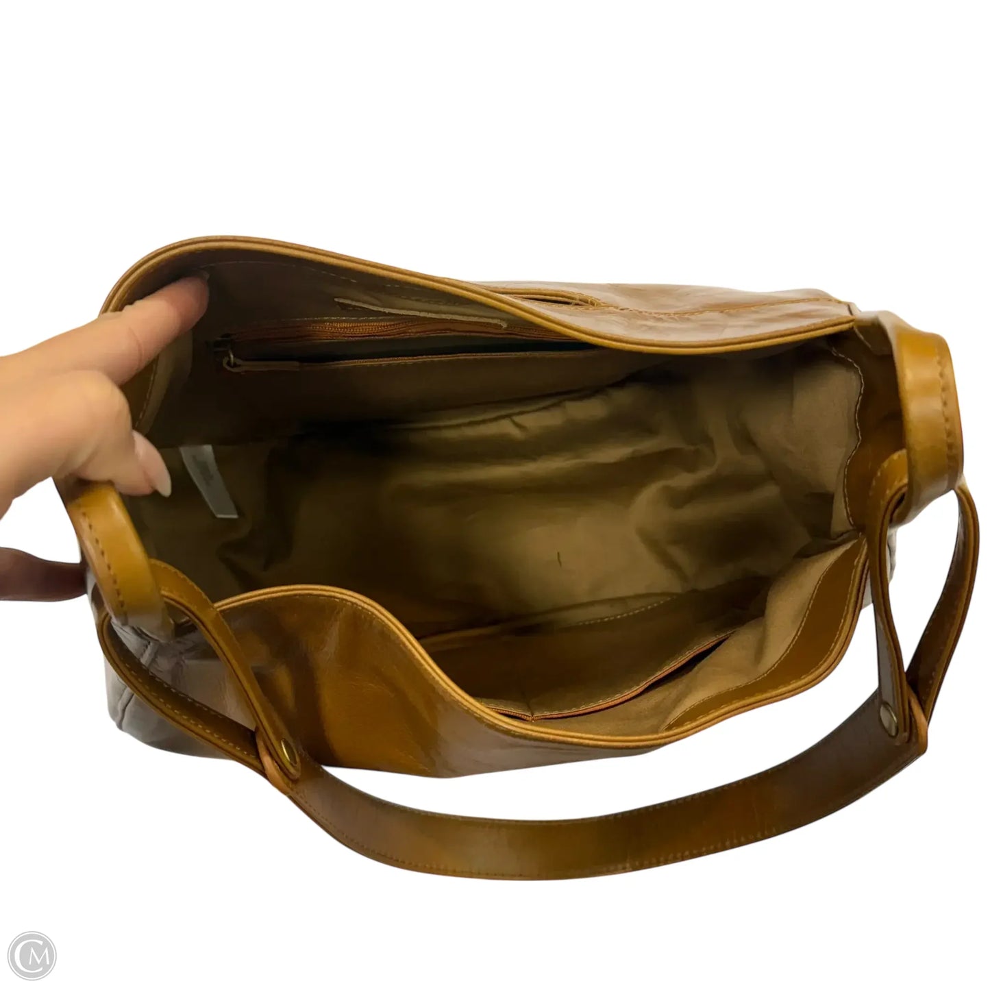 Handbag Leather By Hobo Intl, Size: Medium