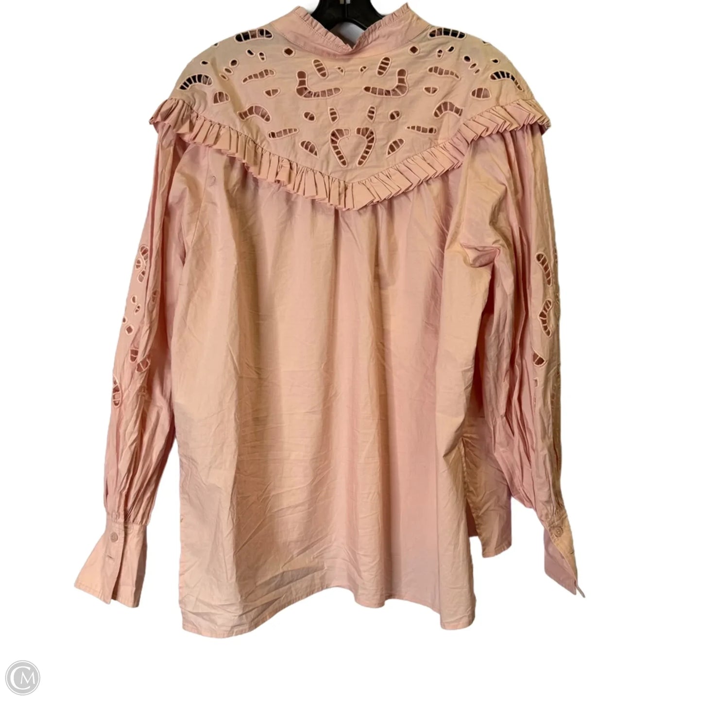 Top Long Sleeve By H&m In Pink, Size: L