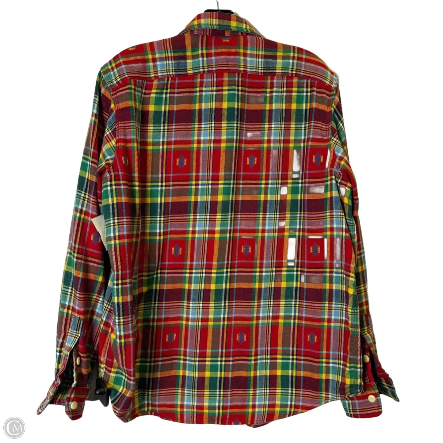 Top Long Sleeve By Polo Ralph Lauren In Plaid Pattern, Size: L