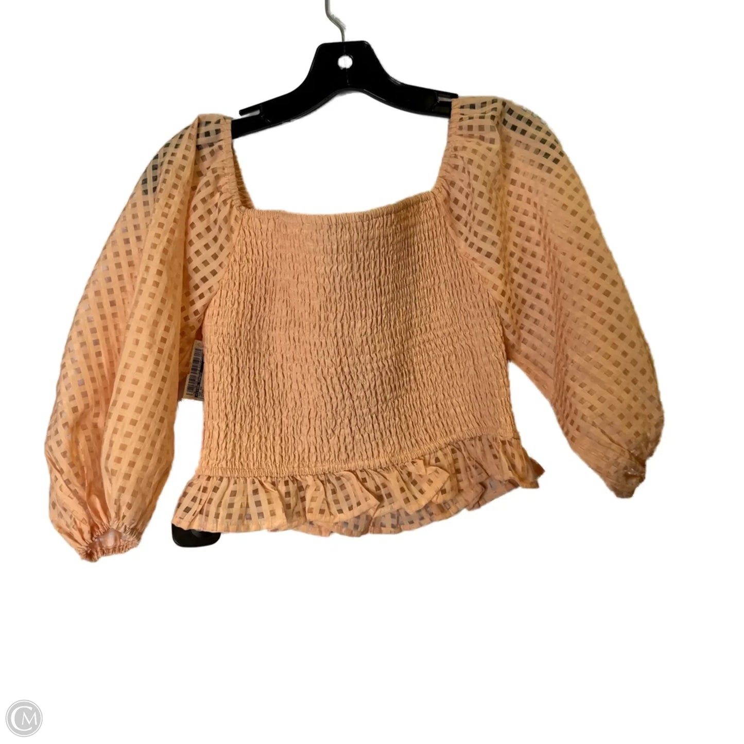 Top Short Sleeve By Flying Tomato In Peach, Size: M