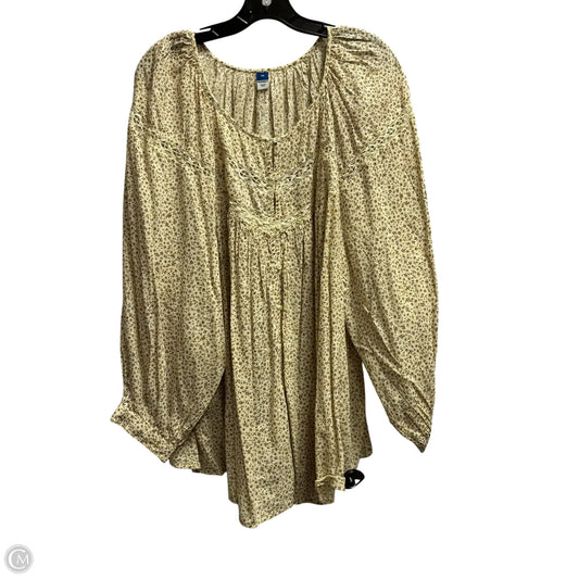Top Long Sleeve By Old Navy In Floral Print, Size: 3x