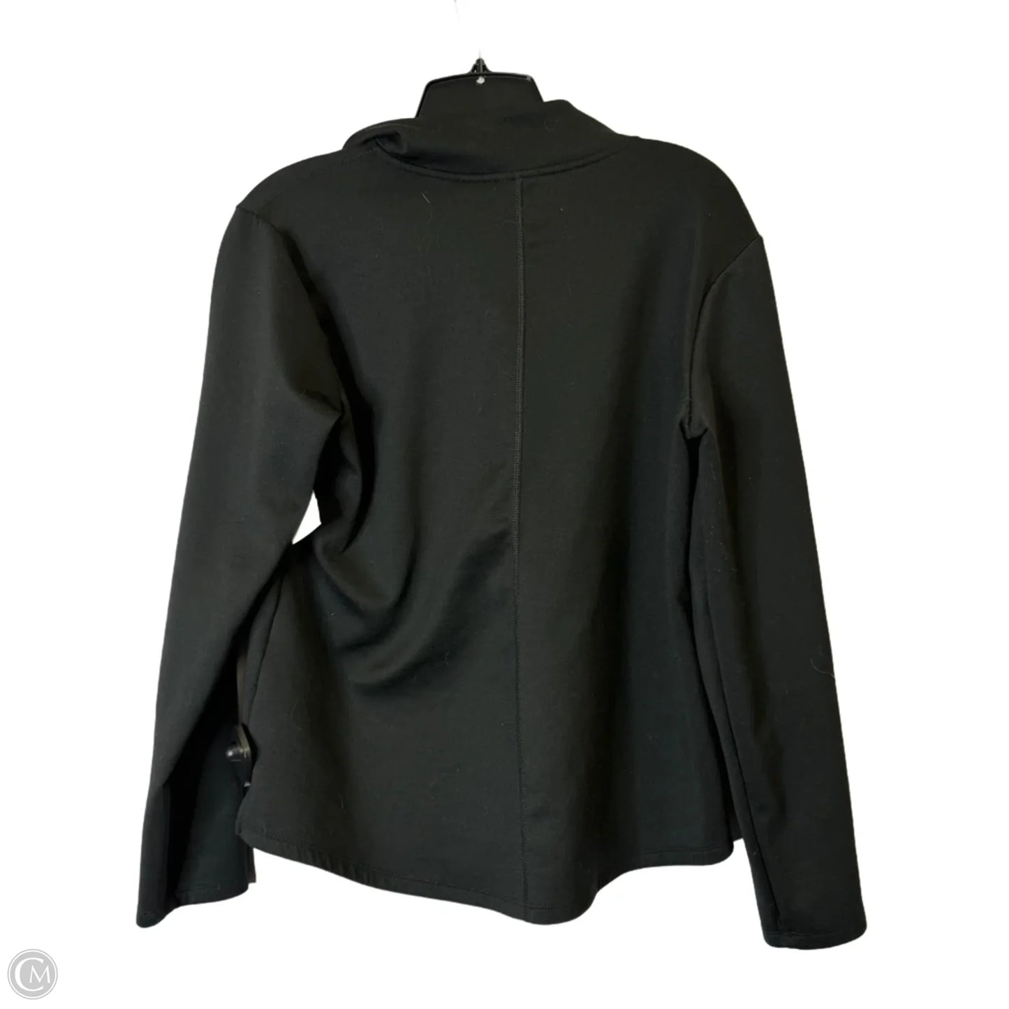 Athletic Top Long Sleeve Collar By Nike Apparel In Black, Size: L