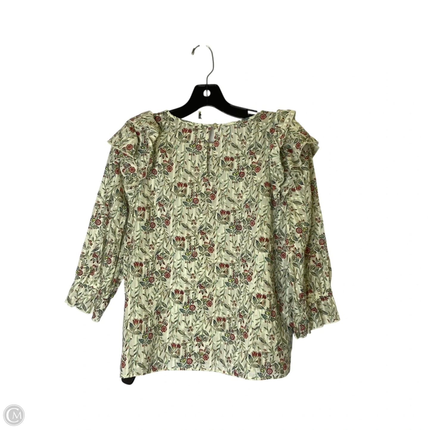 Blouse Long Sleeve By Loft In Floral Print, Size: Sp