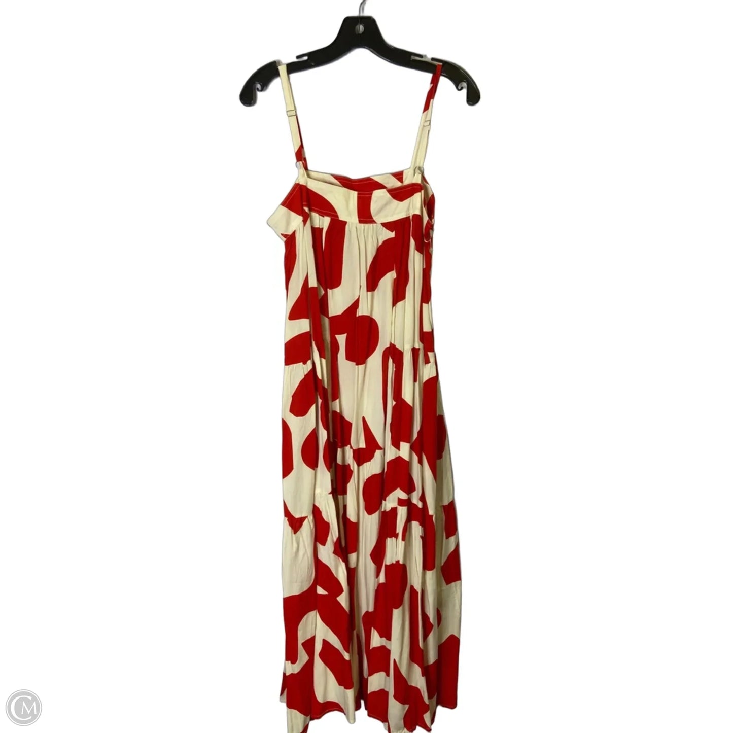 Dress Casual Midi By Abel The Label In Cream & Red, Size: M