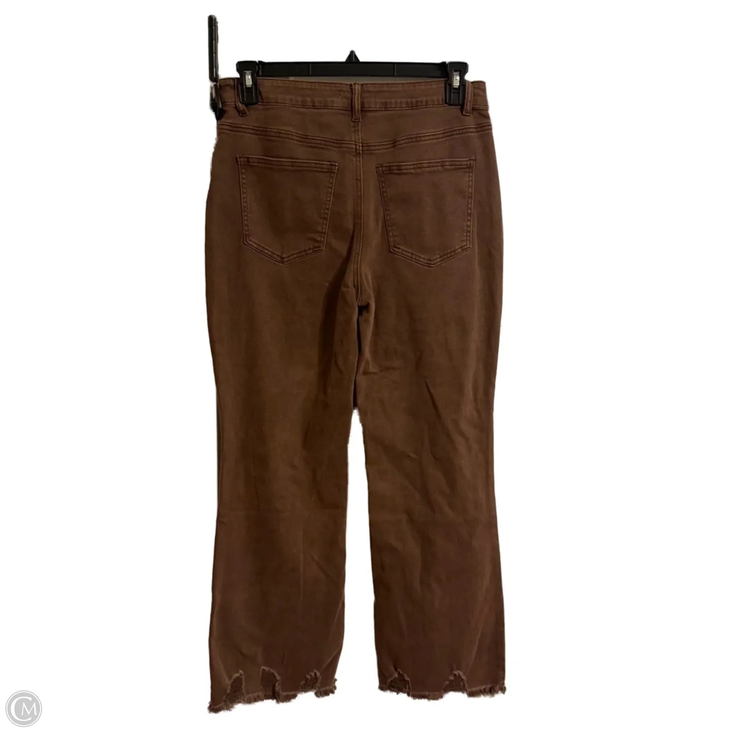 Jeans Straight By Zenana Outfitters In Brown, Size: L