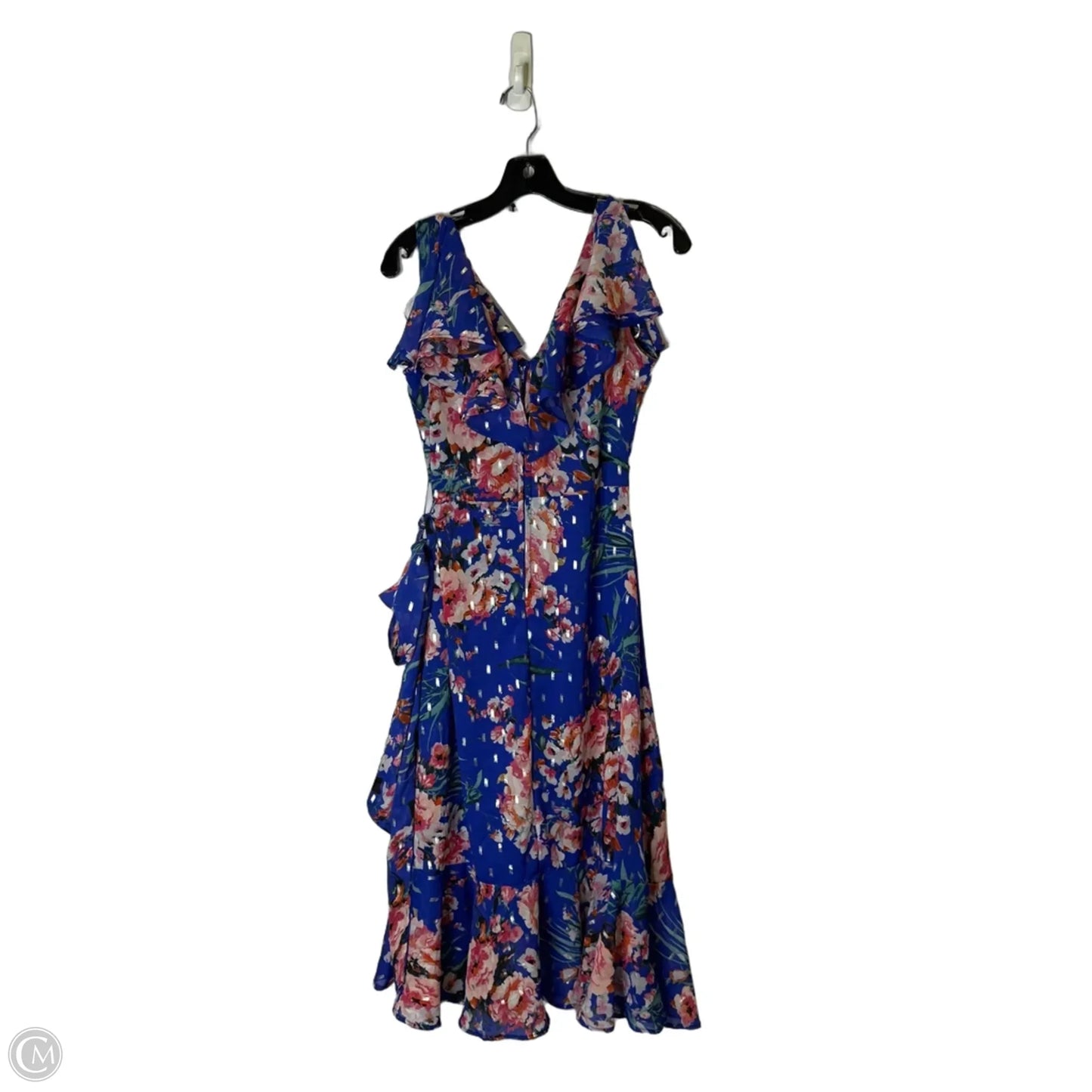 Dress Party Midi By Clothes Mentor In Blue & Pink, Size: S