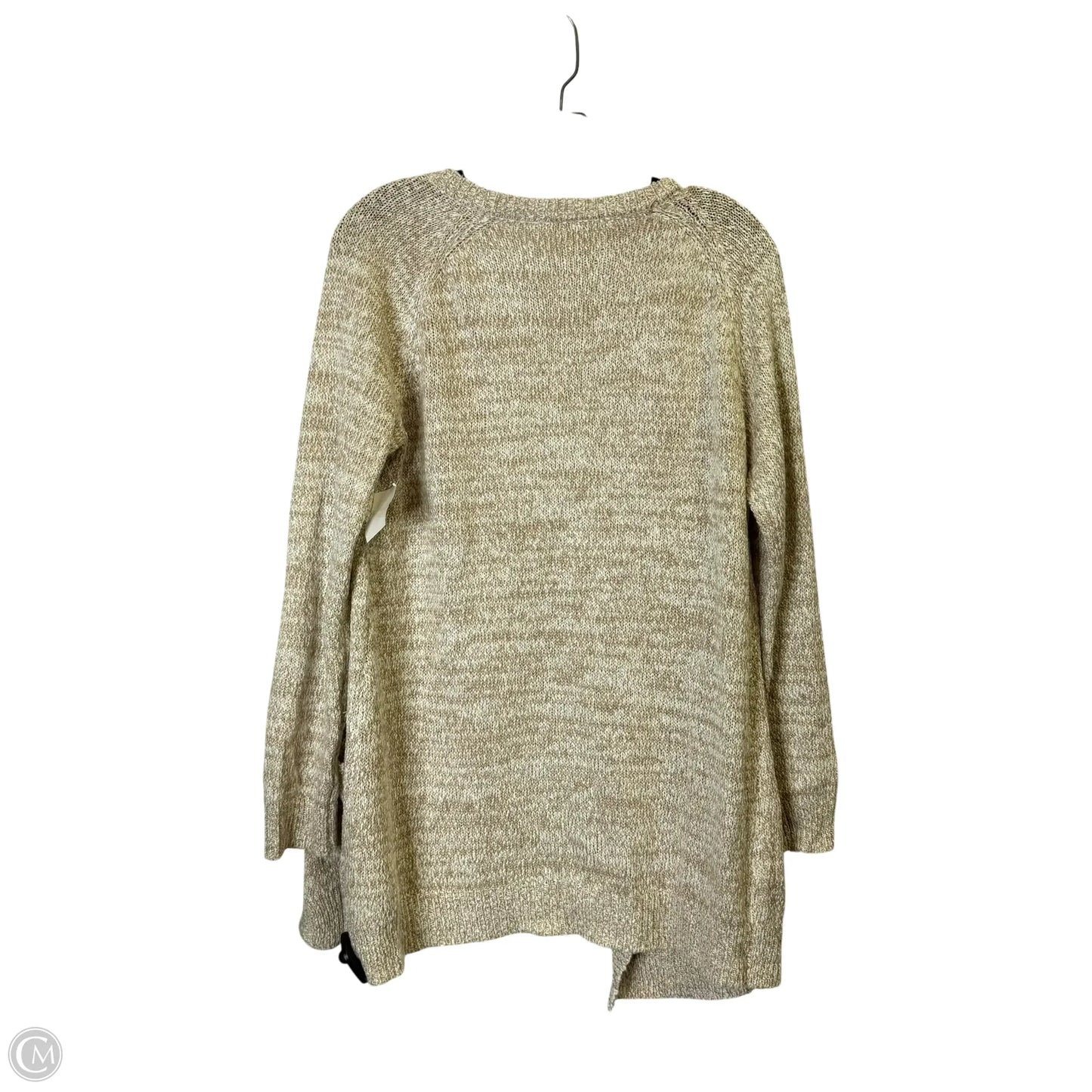 Sweater Cardigan By Workshop In Tan, Size: M