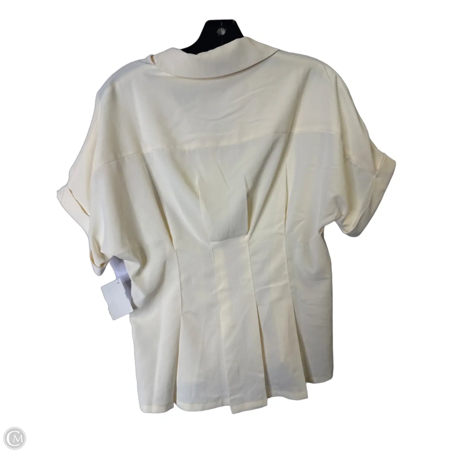 Top Short Sleeve By Adrianna Papell In Cream, Size: Xs