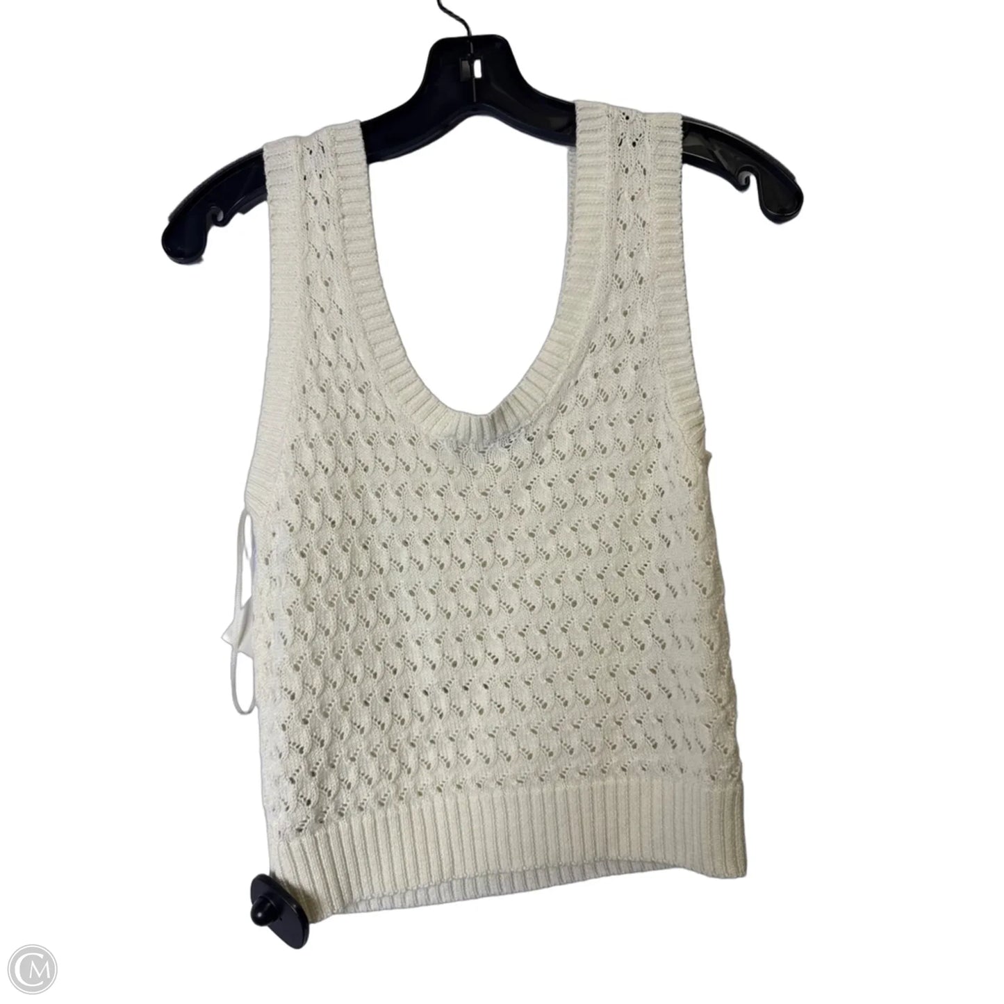 Top Sleeveless By Zara In Cream, Size: M