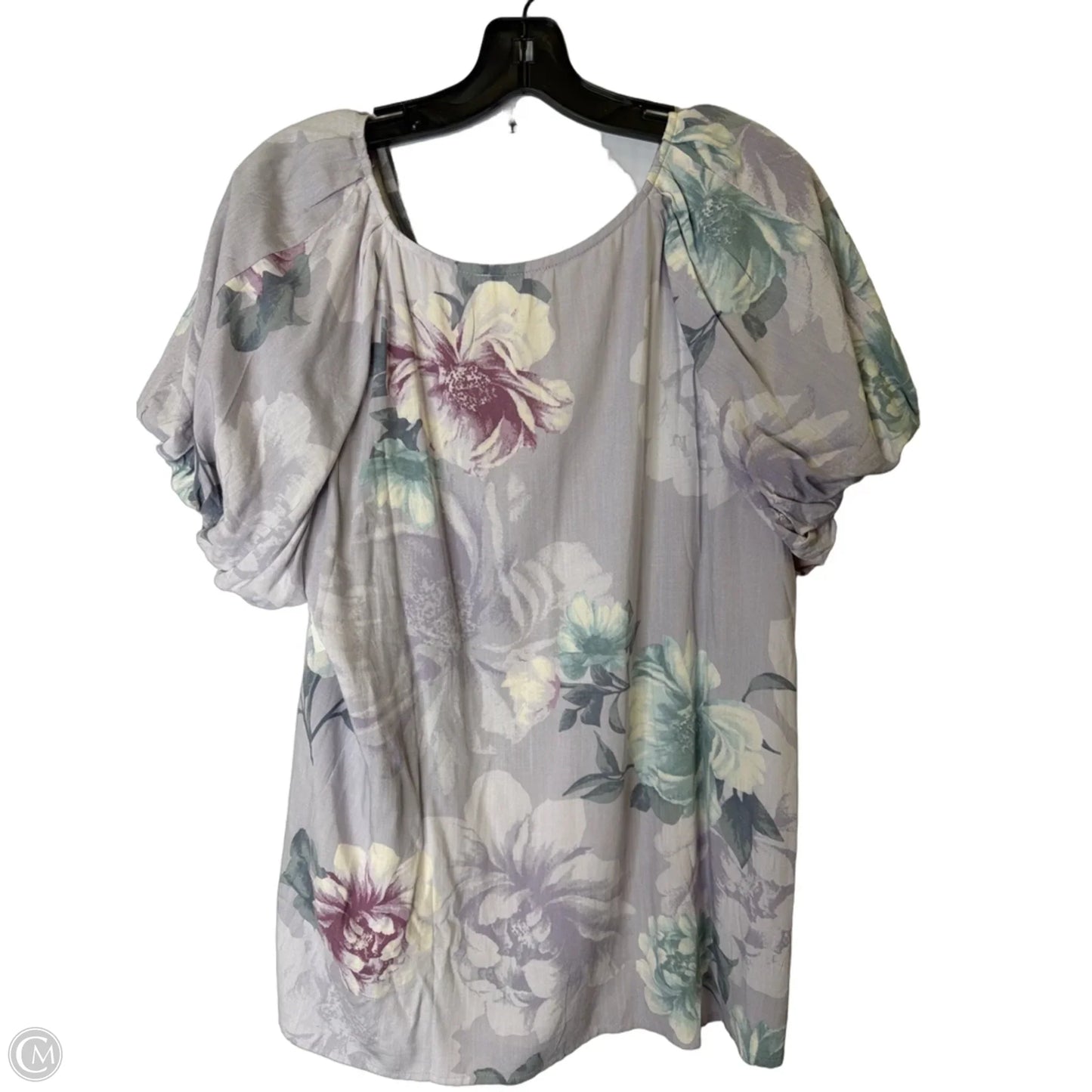 Top Short Sleeve By Oddi In Purple, Size: L