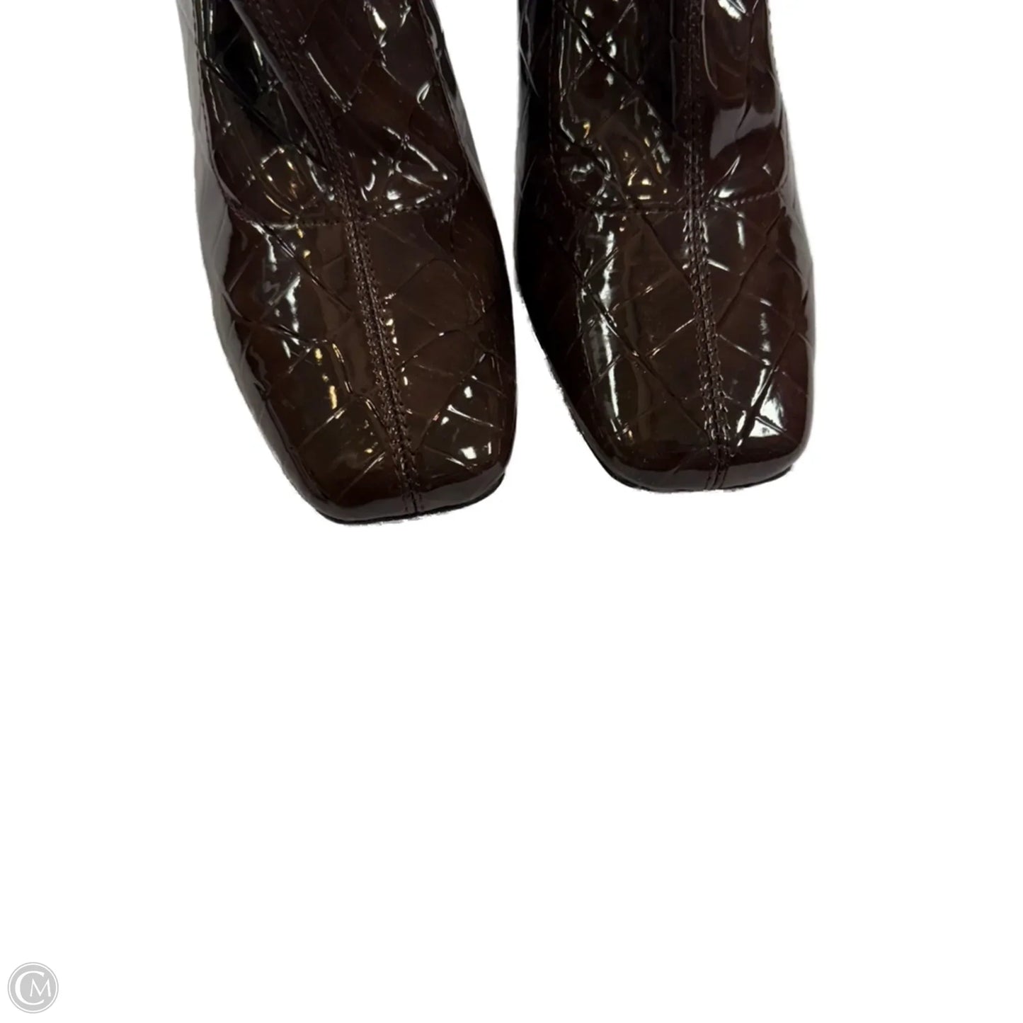 Boots Mid-calf Heels By Forever 21 In Brown, Size: 6