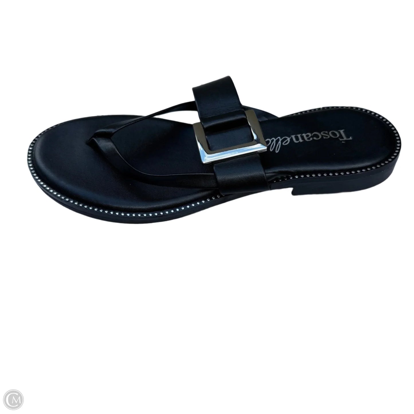 Sandals Flats By Clothes Mentor In Black, Size: 8