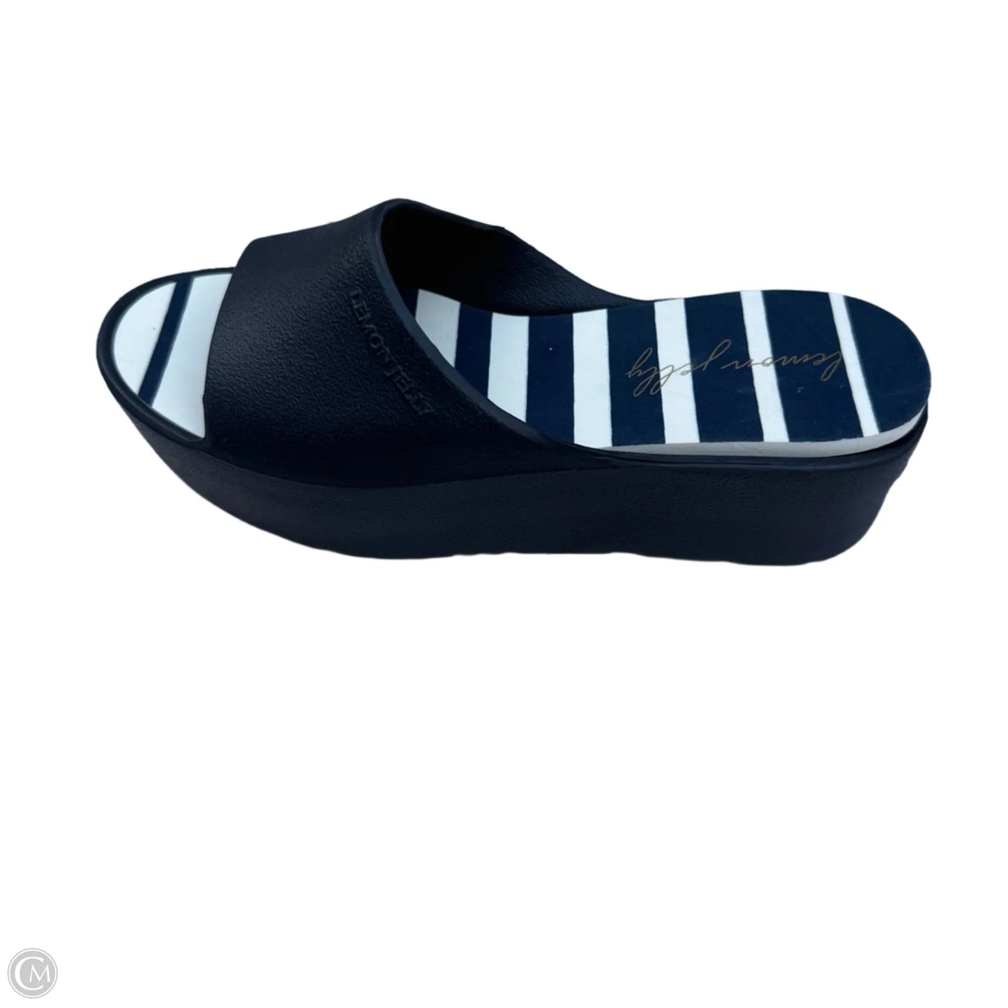 Sandals Heels Platform By Clothes Mentor In Blue, Size: 8