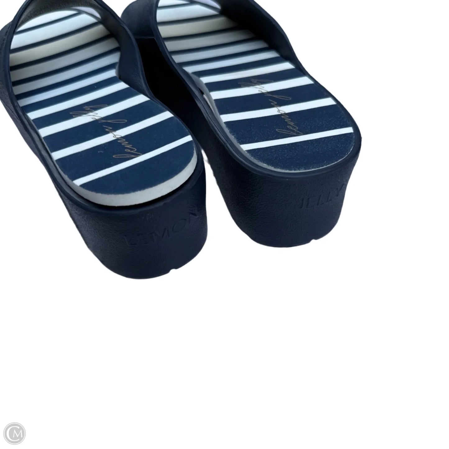 Sandals Heels Platform By Clothes Mentor In Blue, Size: 8