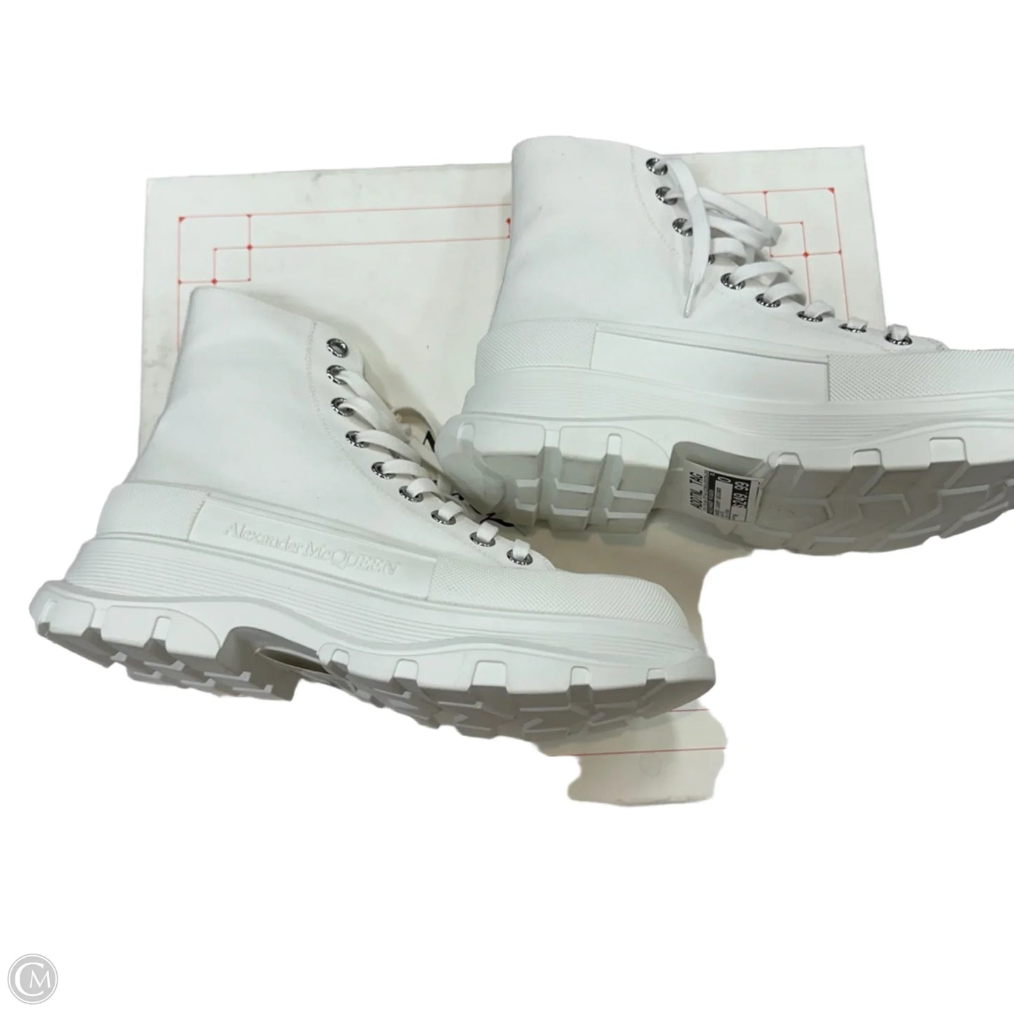 Shoes Luxury Designer By Alexander Mcqueen In White, Size: 9