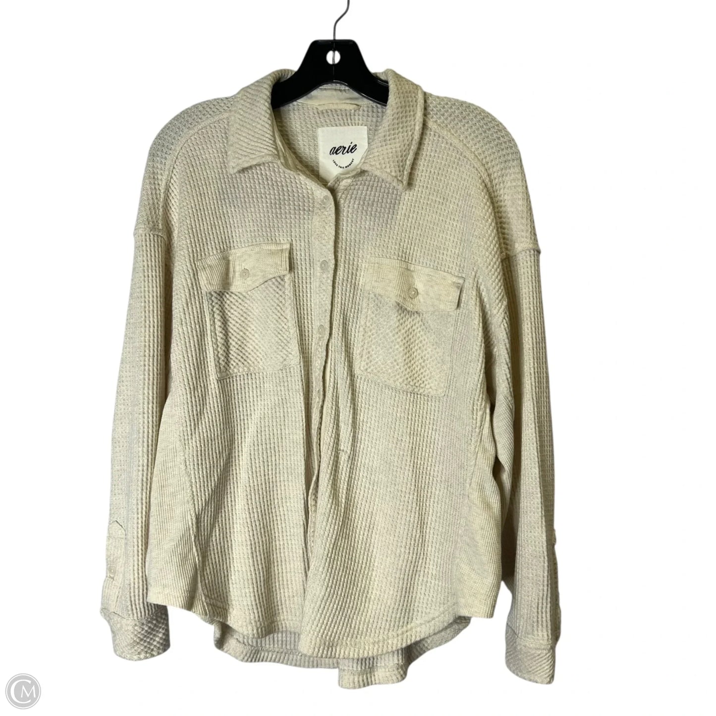 Top Long Sleeve By Aerie In Cream, Size: Xxs