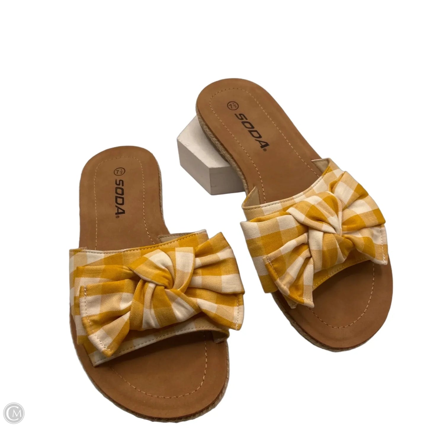 Sandals Flats By Soda In Yellow, Size: 7.5
