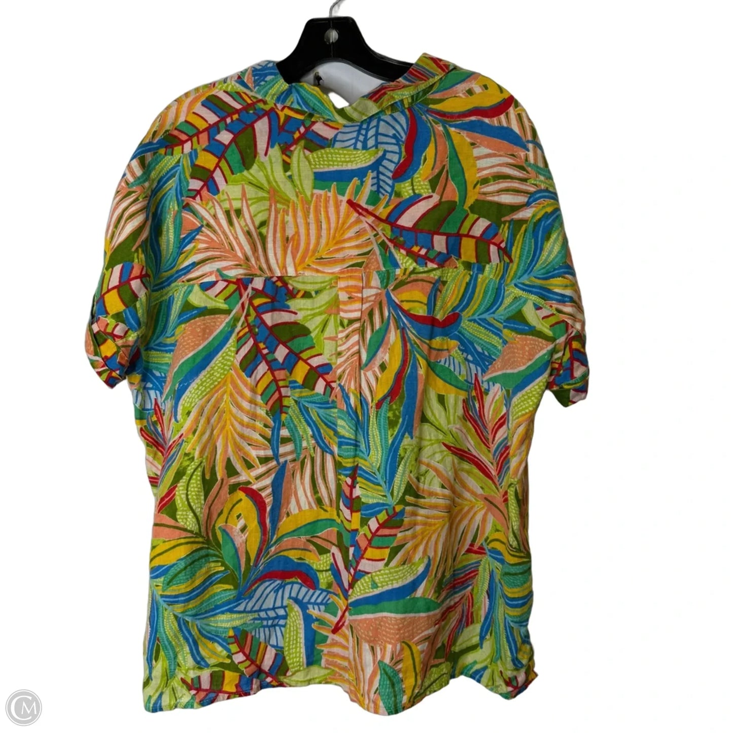 Top Short Sleeve By C And C In Tropical Print, Size: Xl